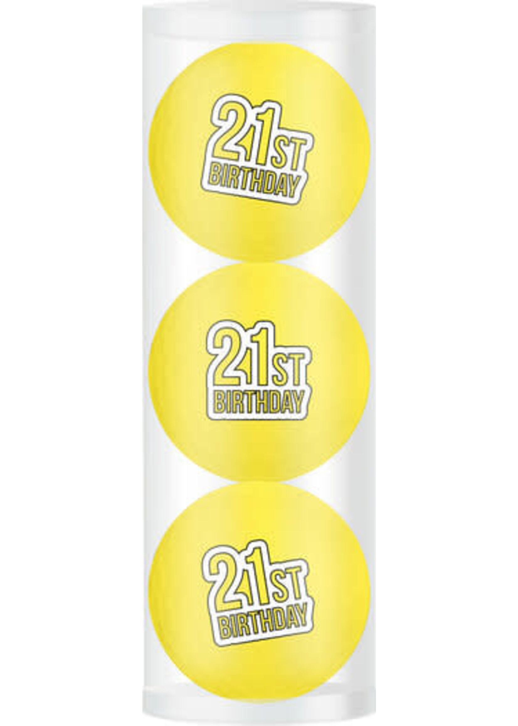 Legend Giftset 3 balls - 21th Birthday - Yellow
