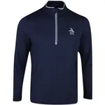 Original Penguin Original Penguin Long Sleeve Polo /w Large Pete Logo - Black Iris