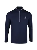 Original Penguin Original Penguin Long Sleeve Polo /w Large Pete Logo - Black Iris