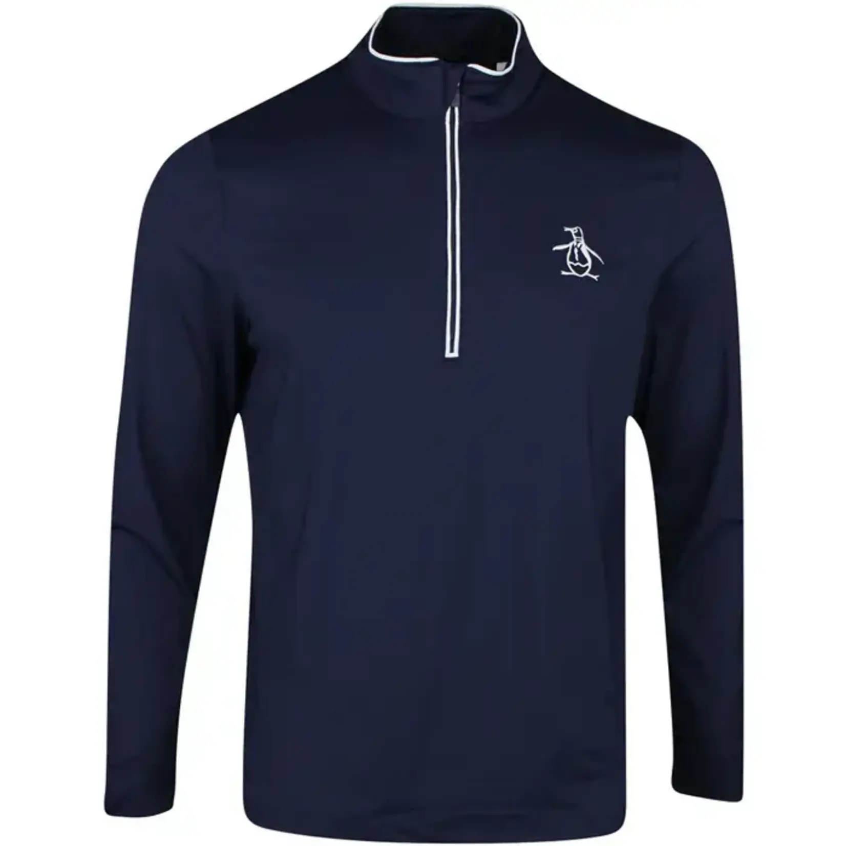 Original Penguin Original Penguin Long Sleeve Polo /w Large Pete Logo - Black Iris