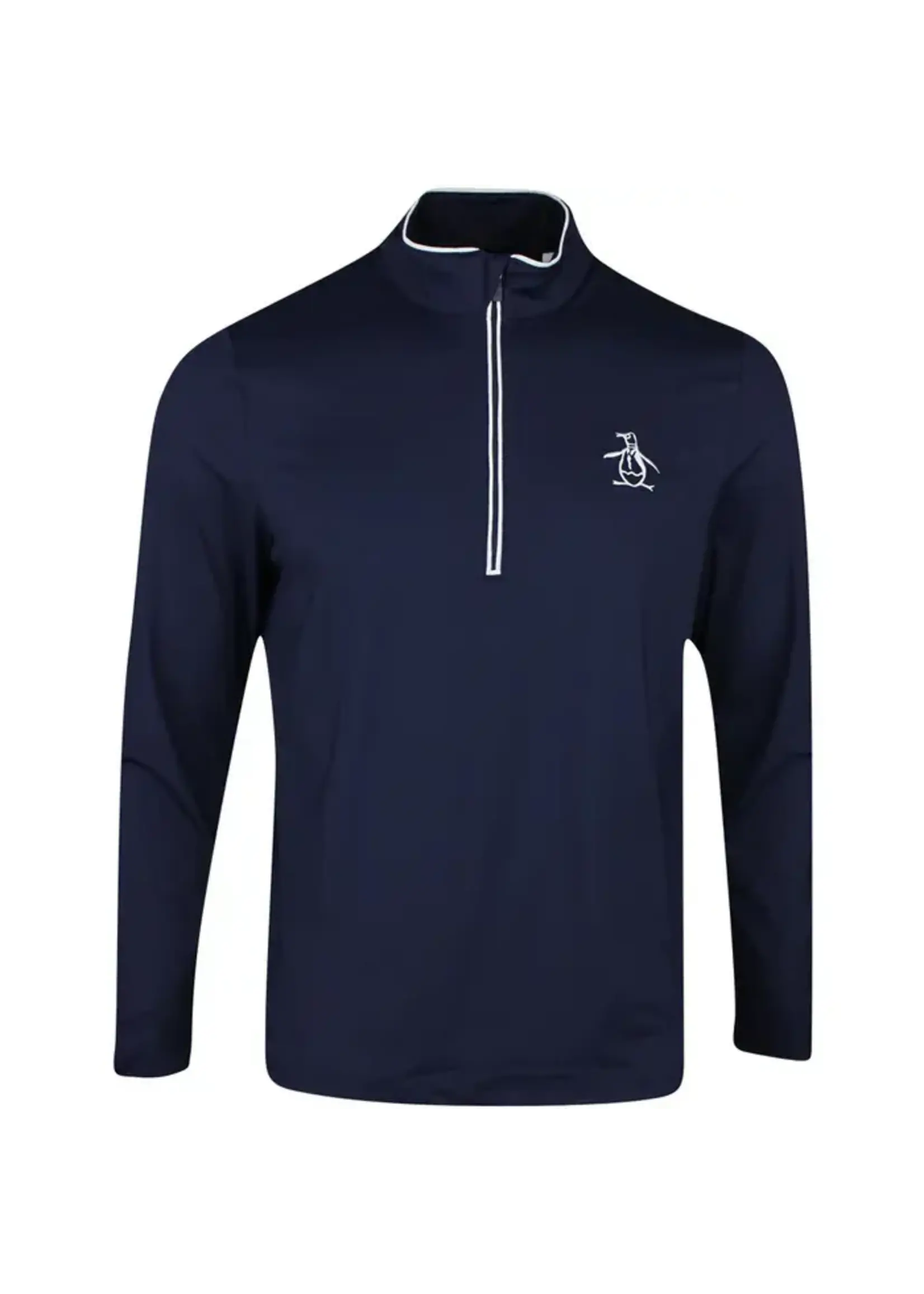 Original Penguin Original Penguin Long Sleeve Polo /w Large Pete Logo - Black Iris