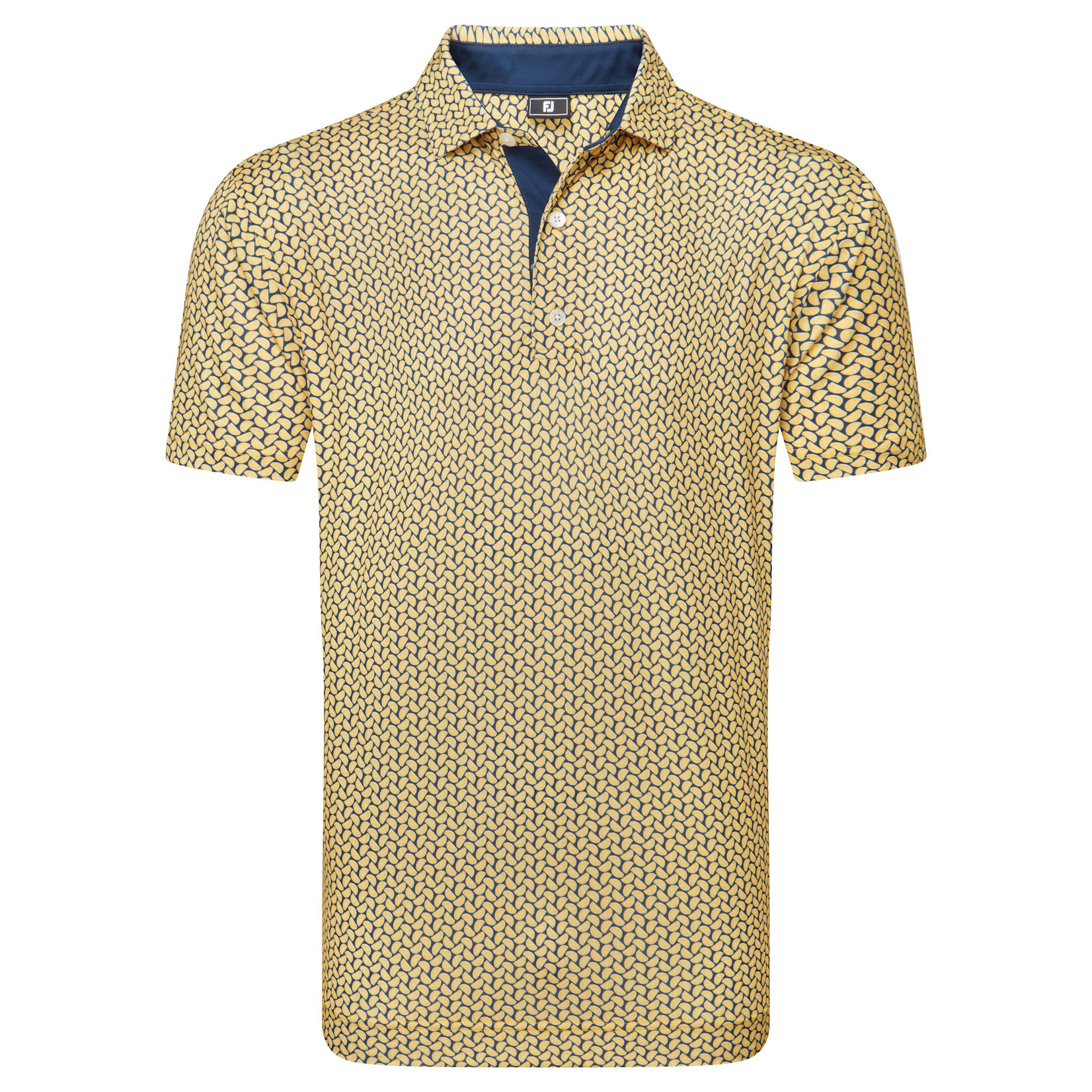 Footjoy Footjoy Citrus Print Lisle Polo - Taxi/Navy