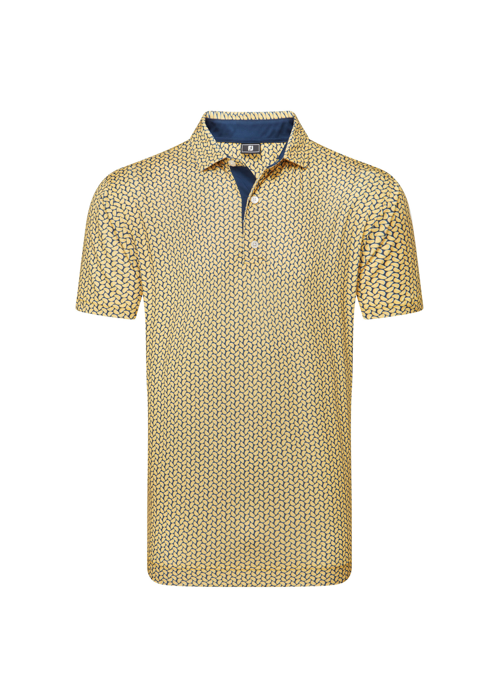 Footjoy Footjoy Citrus Print Lisle Polo - Taxi/Navy