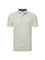 Footjoy Footjoy Balance Stripe Lisle Polo - White/Taxi