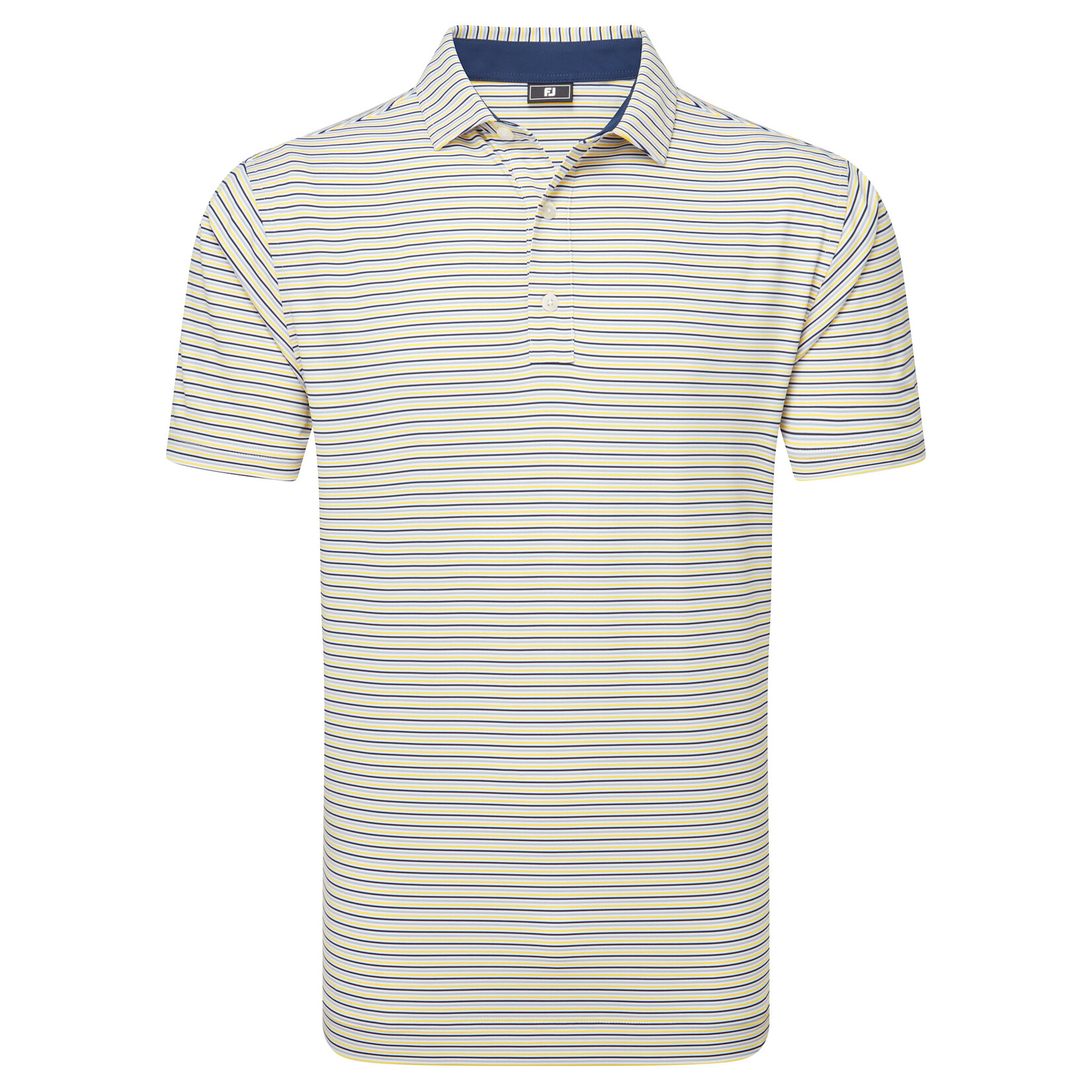 Footjoy Footjoy Balance Stripe Lisle Polo - White/Taxi