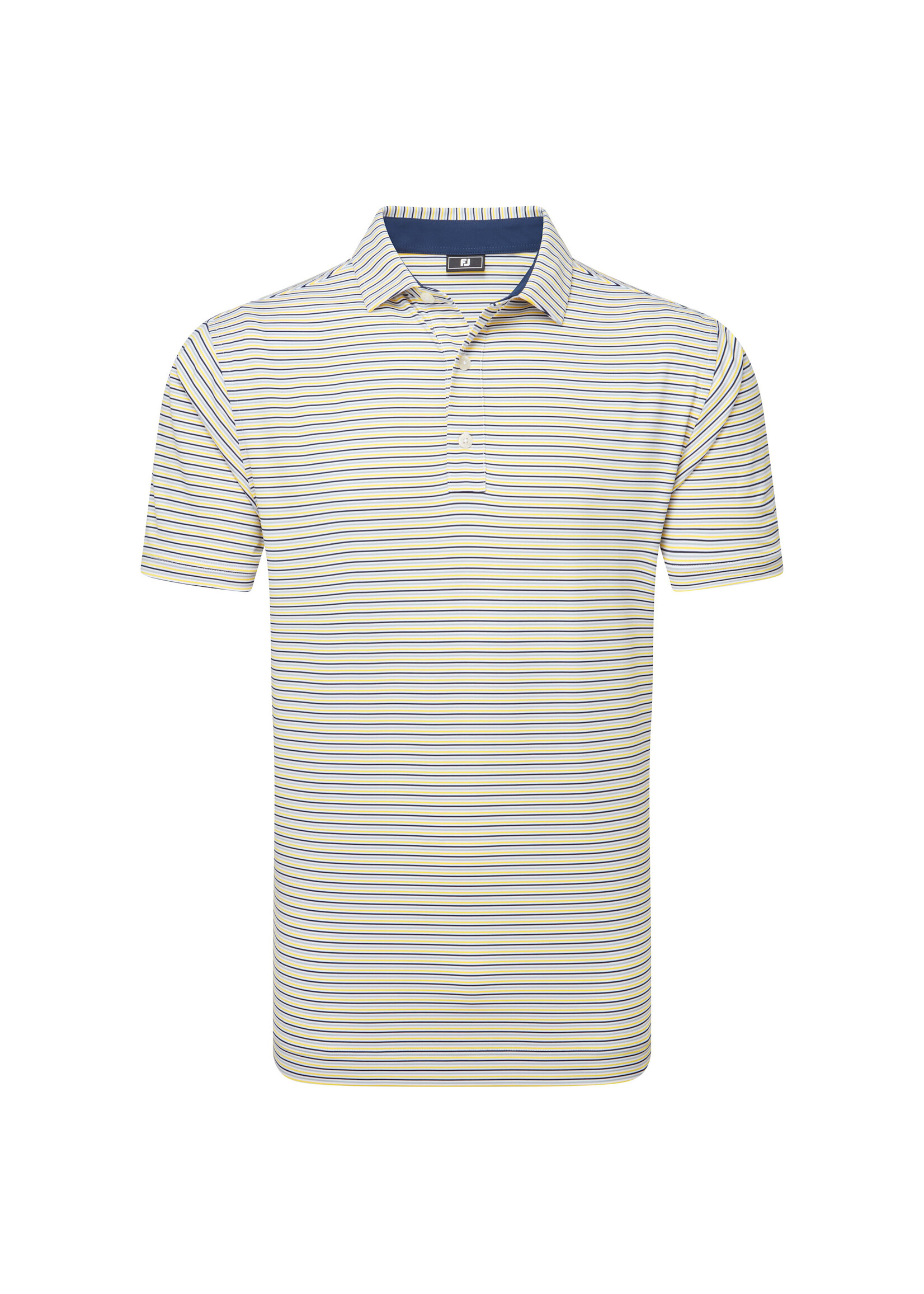 Footjoy Footjoy Balance Stripe Lisle Polo - White/Taxi