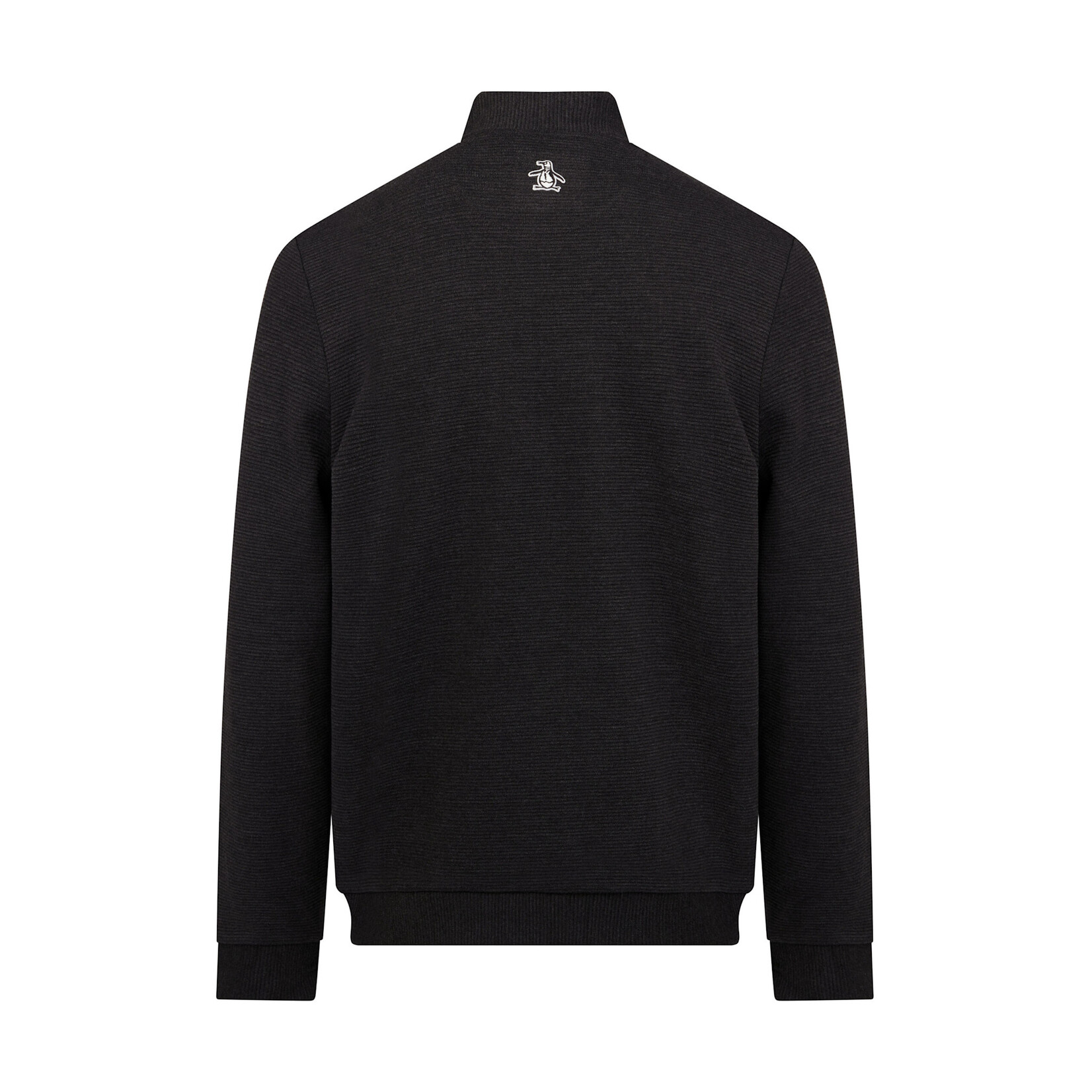 Original Penguin Original Penguin Long Sleeve Ottoman ¼ Zip Jacket - Dark Caviar Heather