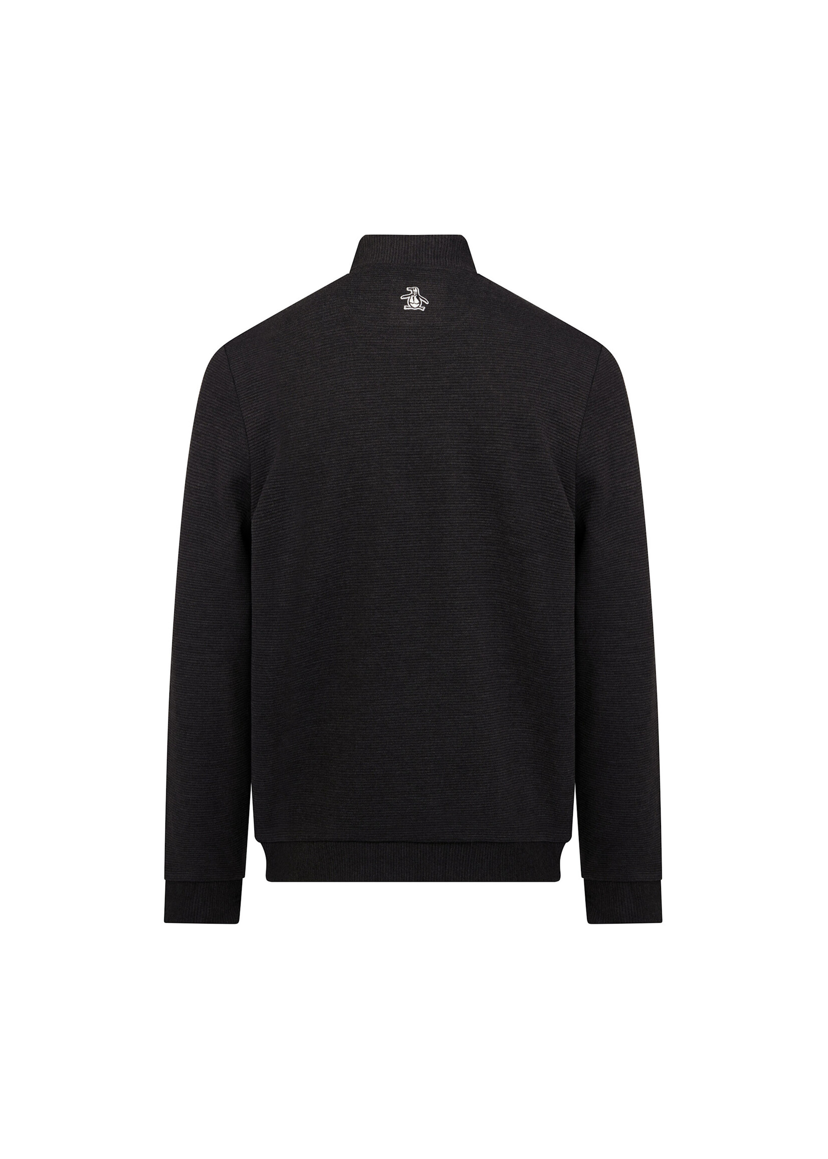 Original Penguin Original Penguin Long Sleeve Ottoman ¼ Zip Jacket - Dark Caviar Heather