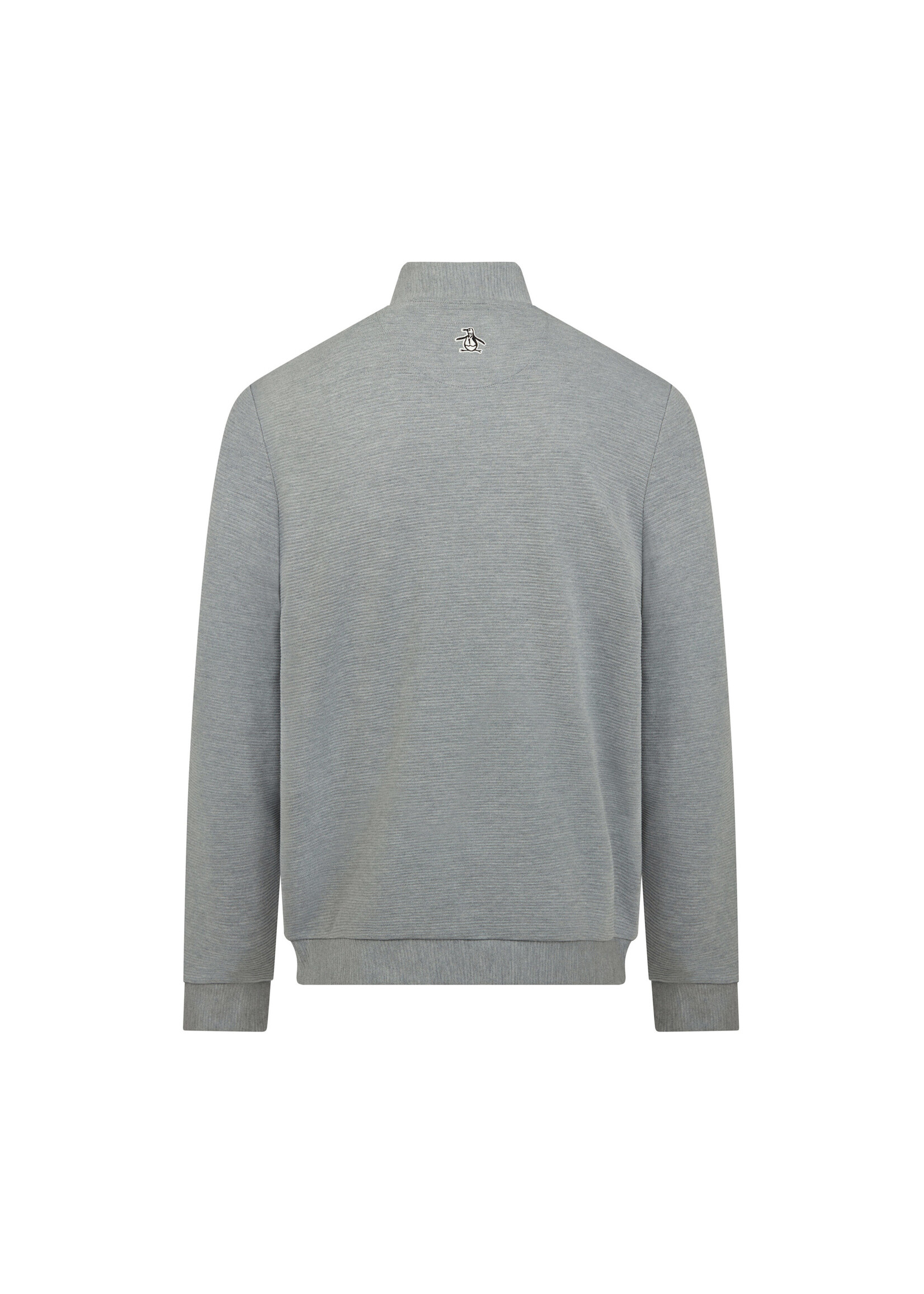 Original Penguin Copy of Original Penguin Long Sleeve Ottoman ¼ Zip Jacket - Dark Caviar Heather