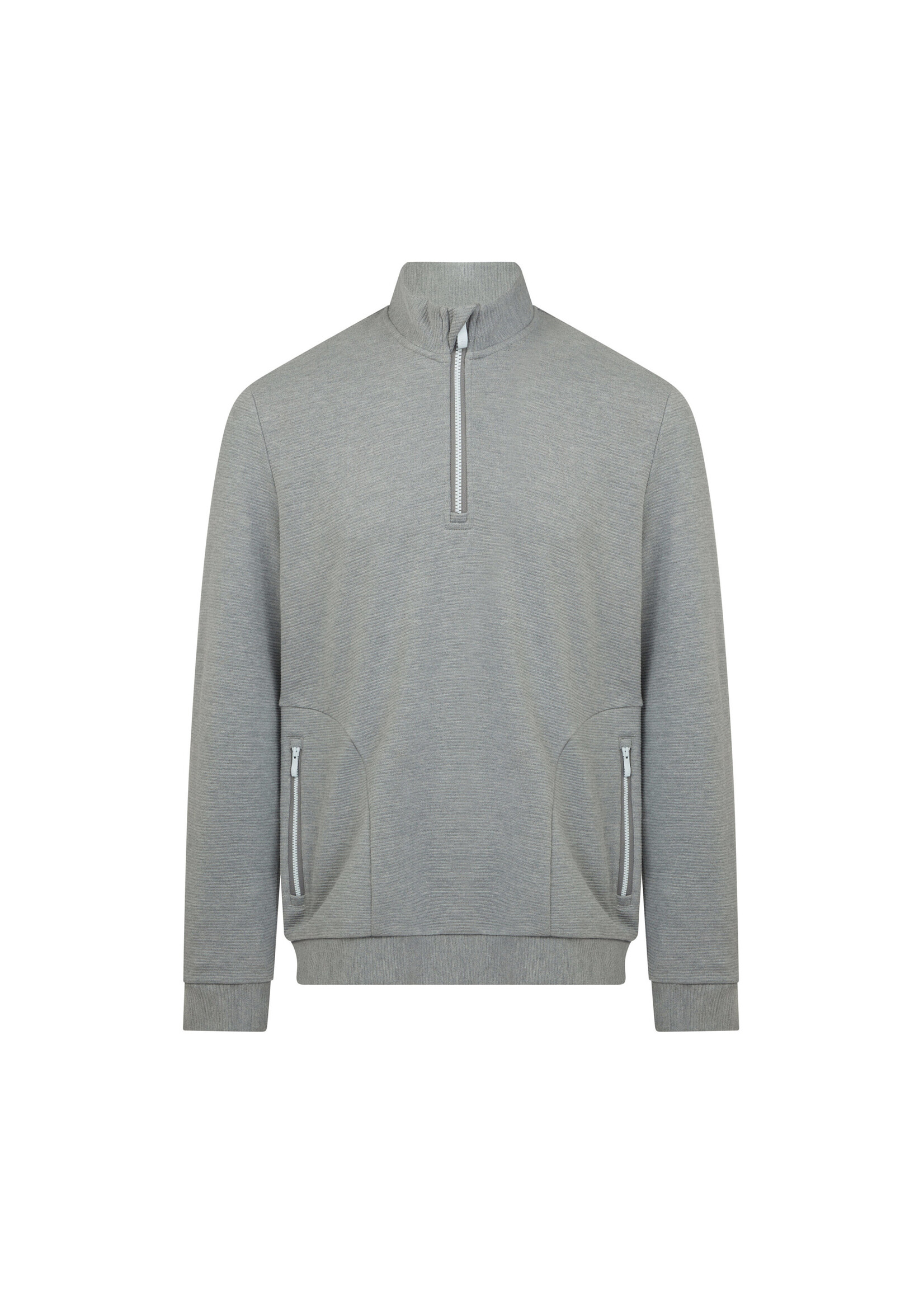 Original Penguin Copy of Original Penguin Long Sleeve Ottoman ¼ Zip Jacket - Dark Caviar Heather