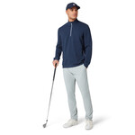 Original Penguin Original Penguin Long Sleeve Ottoman ¼ Zip Jacket - Black Iris Bijou Heather