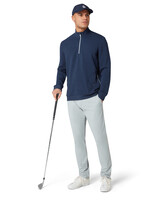 Original Penguin Original Penguin Long Sleeve Ottoman ¼ Zip Jacket - Black Iris Bijou Heather