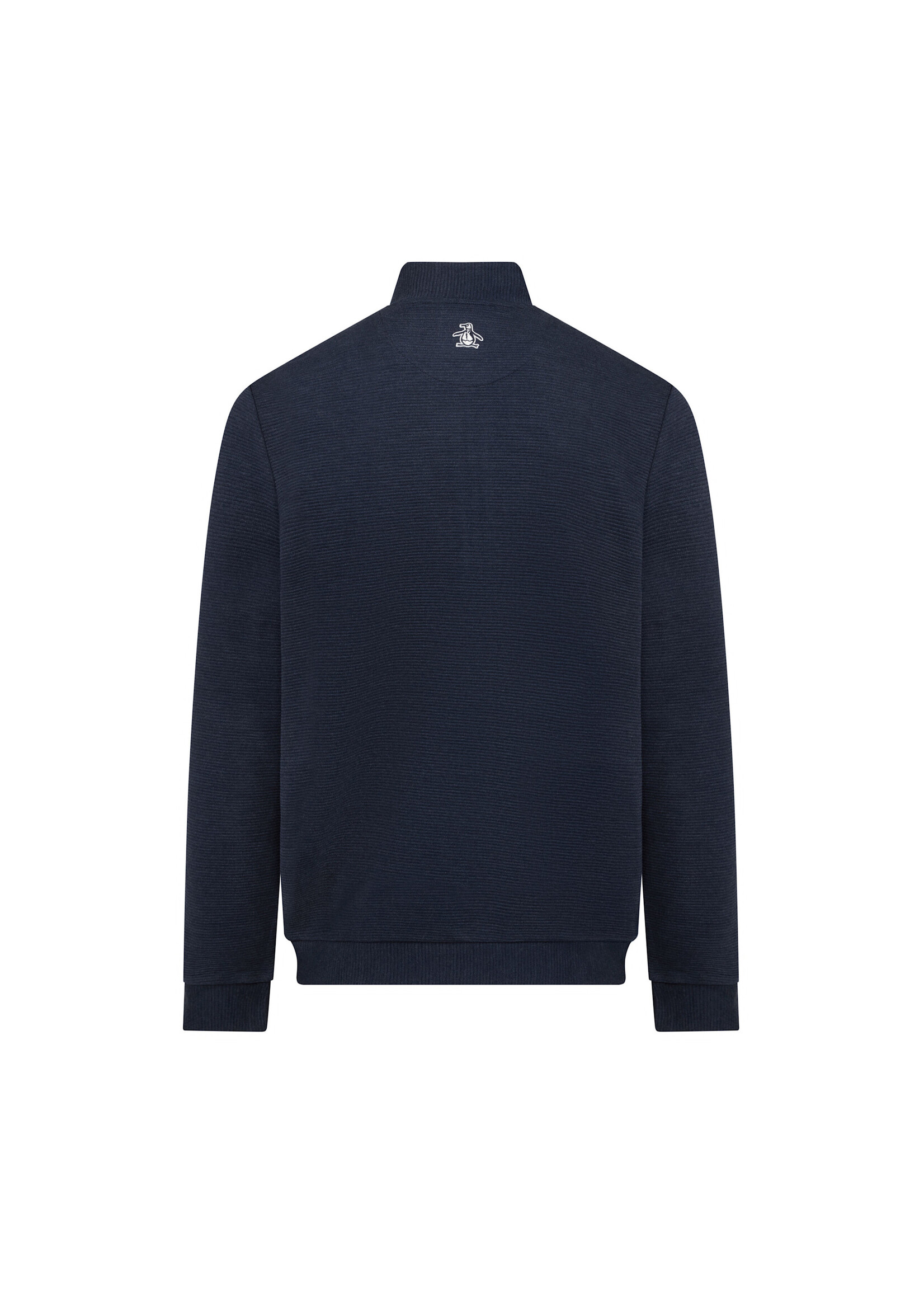 Original Penguin Original Penguin Long Sleeve Ottoman ¼ Zip Jacket - Black Iris Bijou Heather