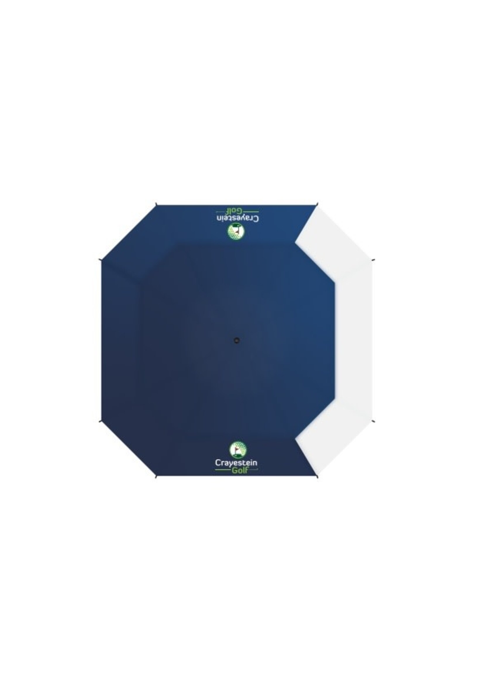 Masters TourDri Classic Square  68" UV Umbrella Navy/Clear Panel /w Crayestein Golf Logo