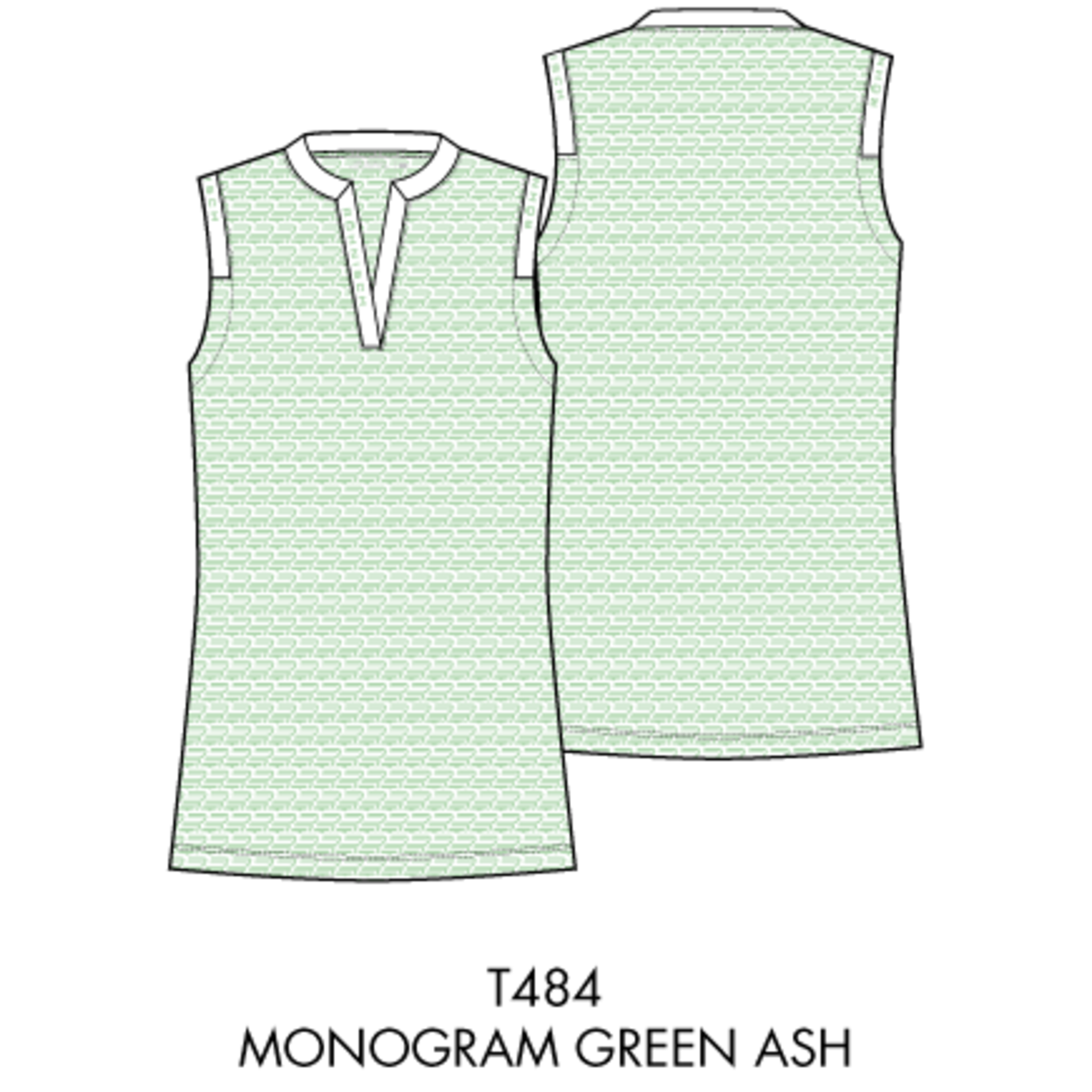 Rohnisch Rohnisch Abby Sleeveless Top - Mongram Green Ash