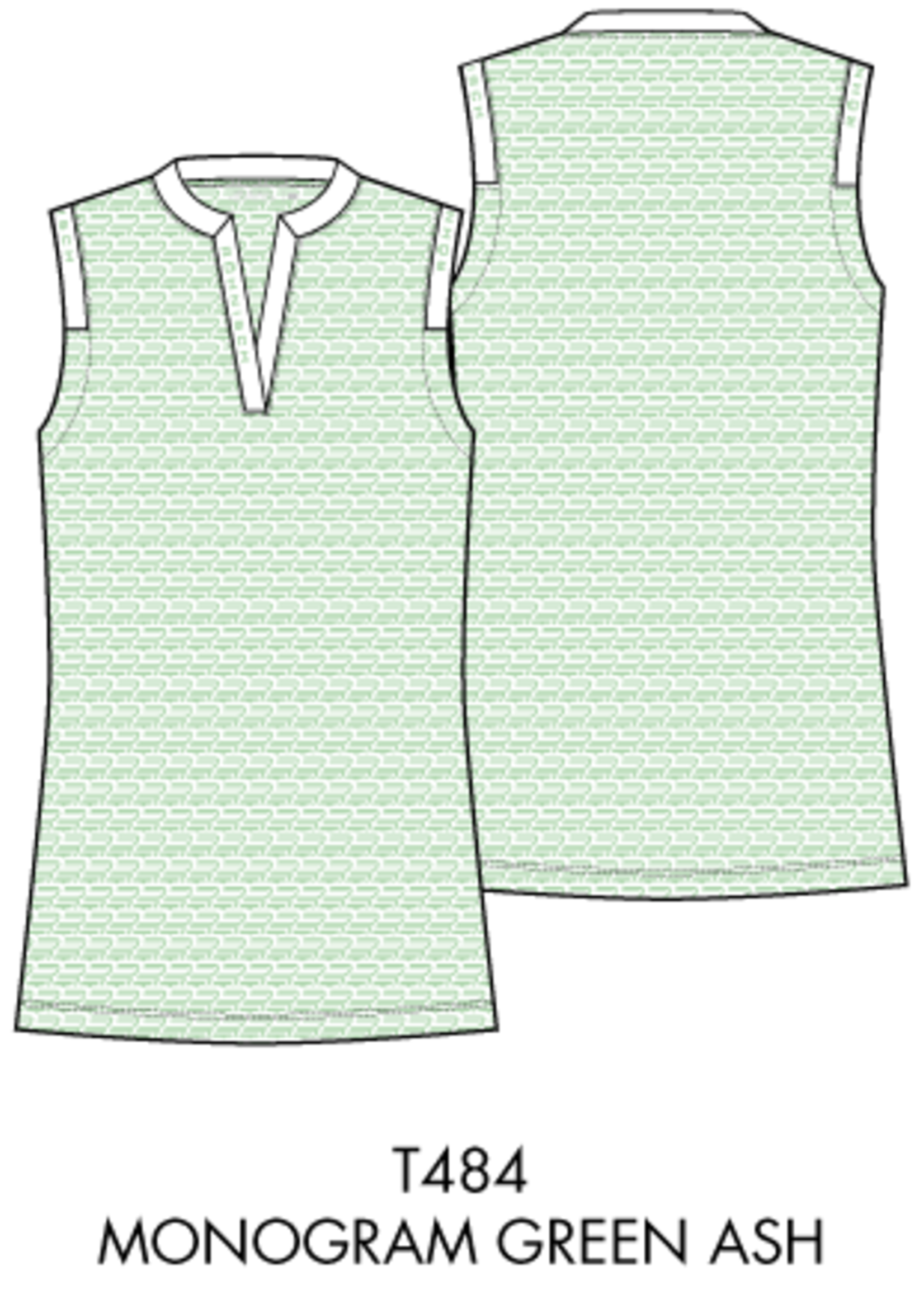 Rohnisch Rohnisch Abby Sleeveless Top - Mongram Green Ash