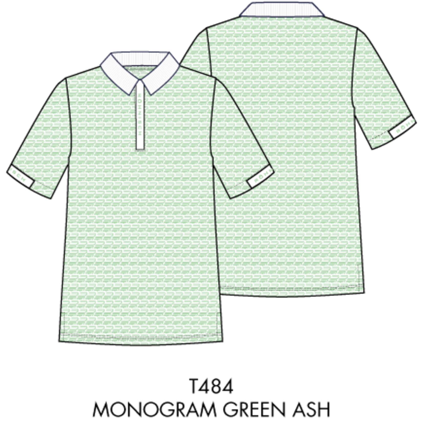Rohnisch Rohnisch Abby Poloshirt - Mongram Green Ash