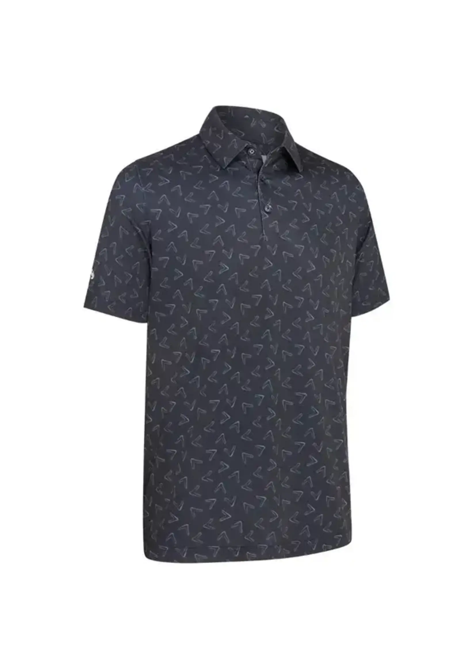 Callaway Callaway All Over Chev Print Polo - Black