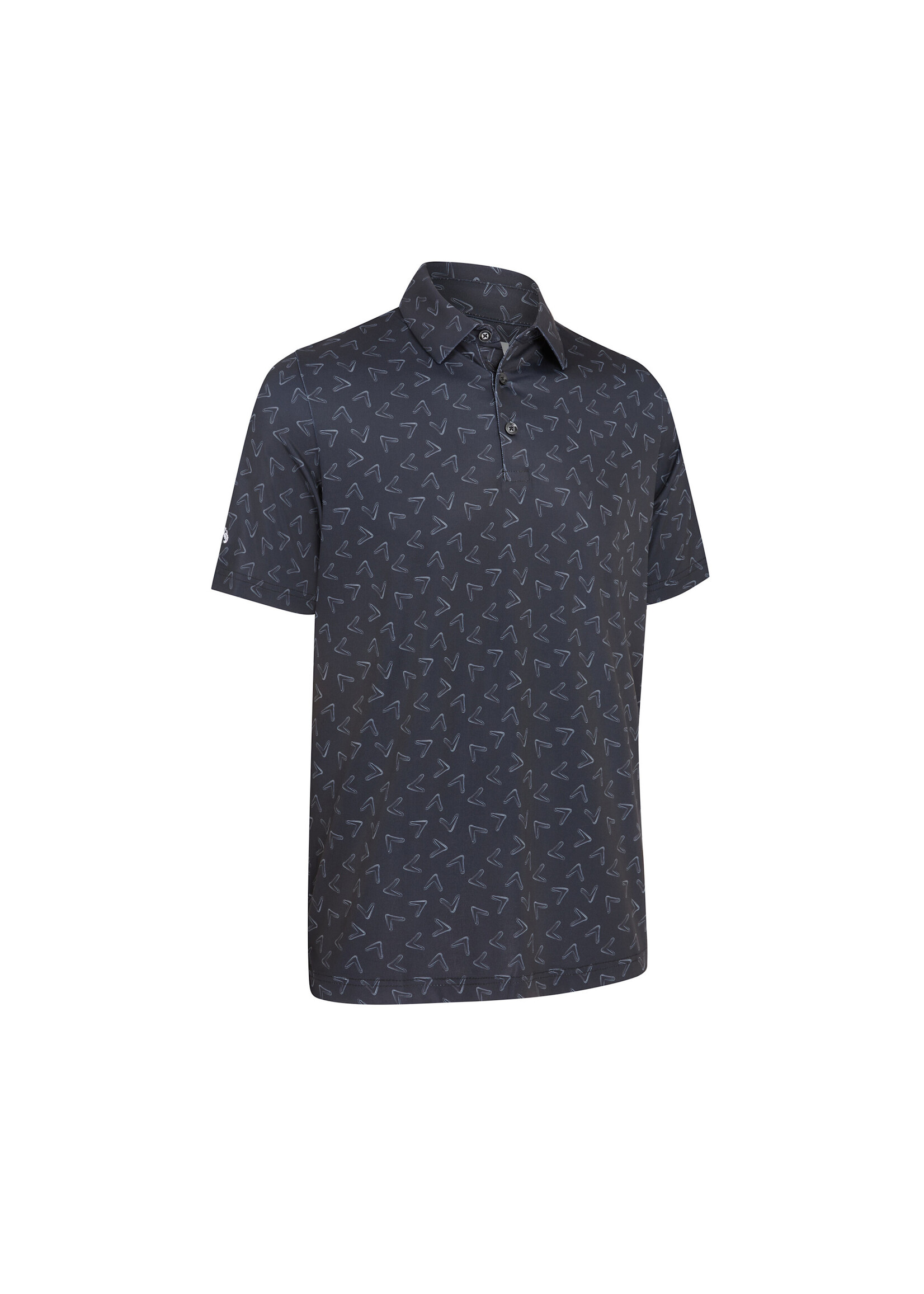Callaway Callaway All Over Chev Print Polo - Black