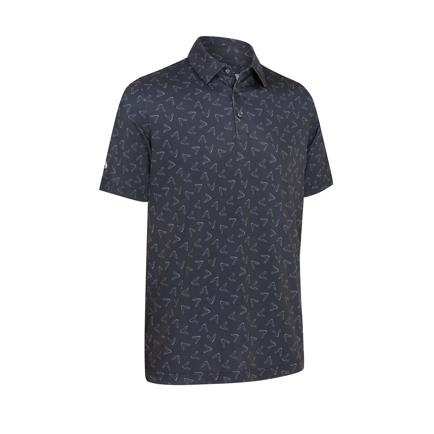 Callaway Callaway All Over Chev Print Polo - Black