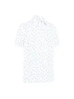 Callaway Callaway All Over Chev Print Polo - White
