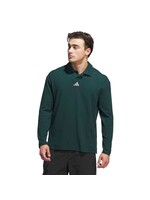 Adidas Adidas - Beyond Long Sleeve Loose Fit Polo Shirt - Groen (Aurora Ivy)