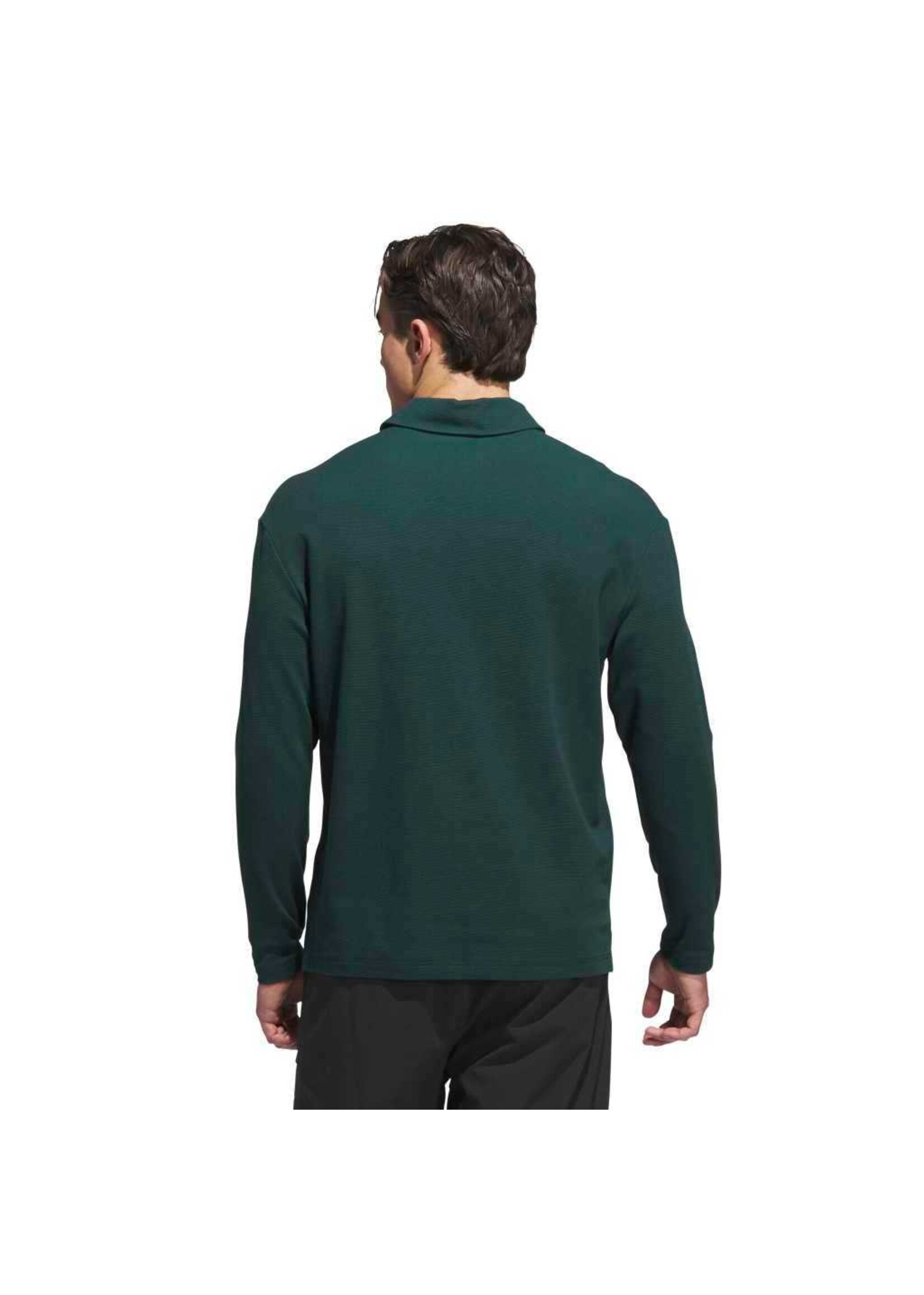 Adidas Adidas - Beyond Long Sleeve Loose Fit Polo Shirt - Groen (Aurora Ivy)