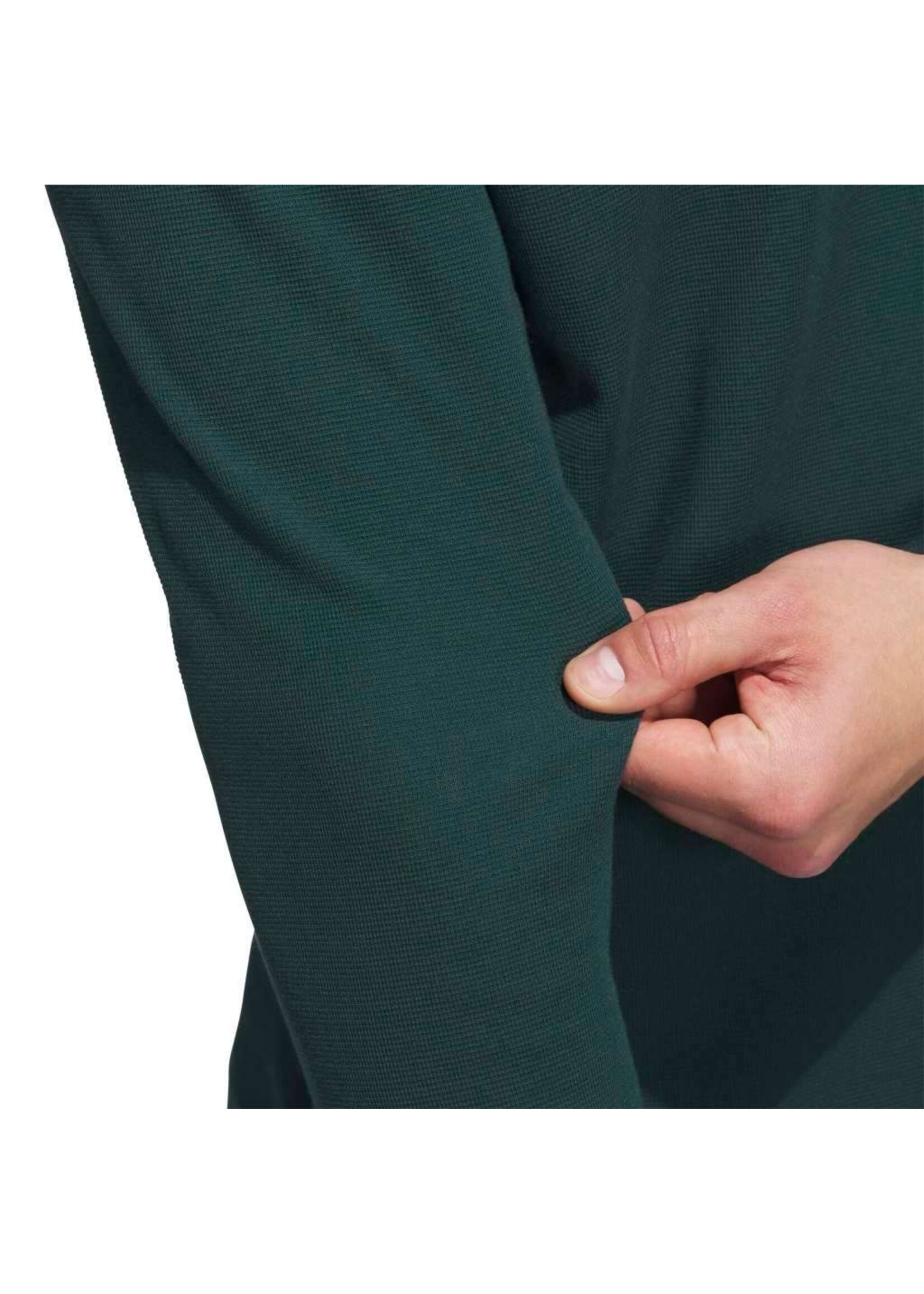 Adidas Adidas - Beyond Long Sleeve Loose Fit Polo Shirt - Groen (Aurora Ivy)