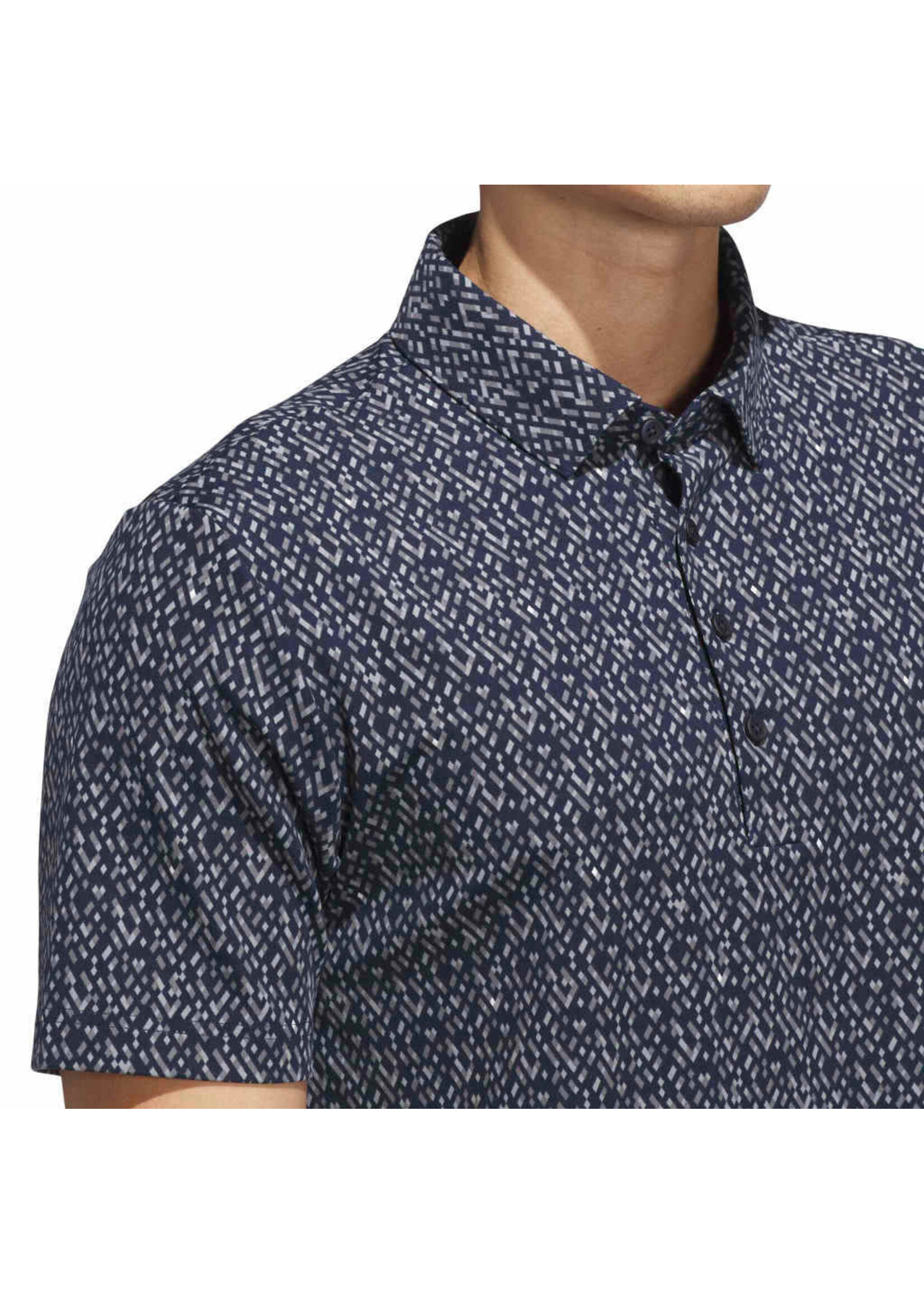 Adidas Adidas - Ultimate365 Micro Argyle Polo Shirt - Blauw/Grijs (Collegiate Navy/Grey Three)