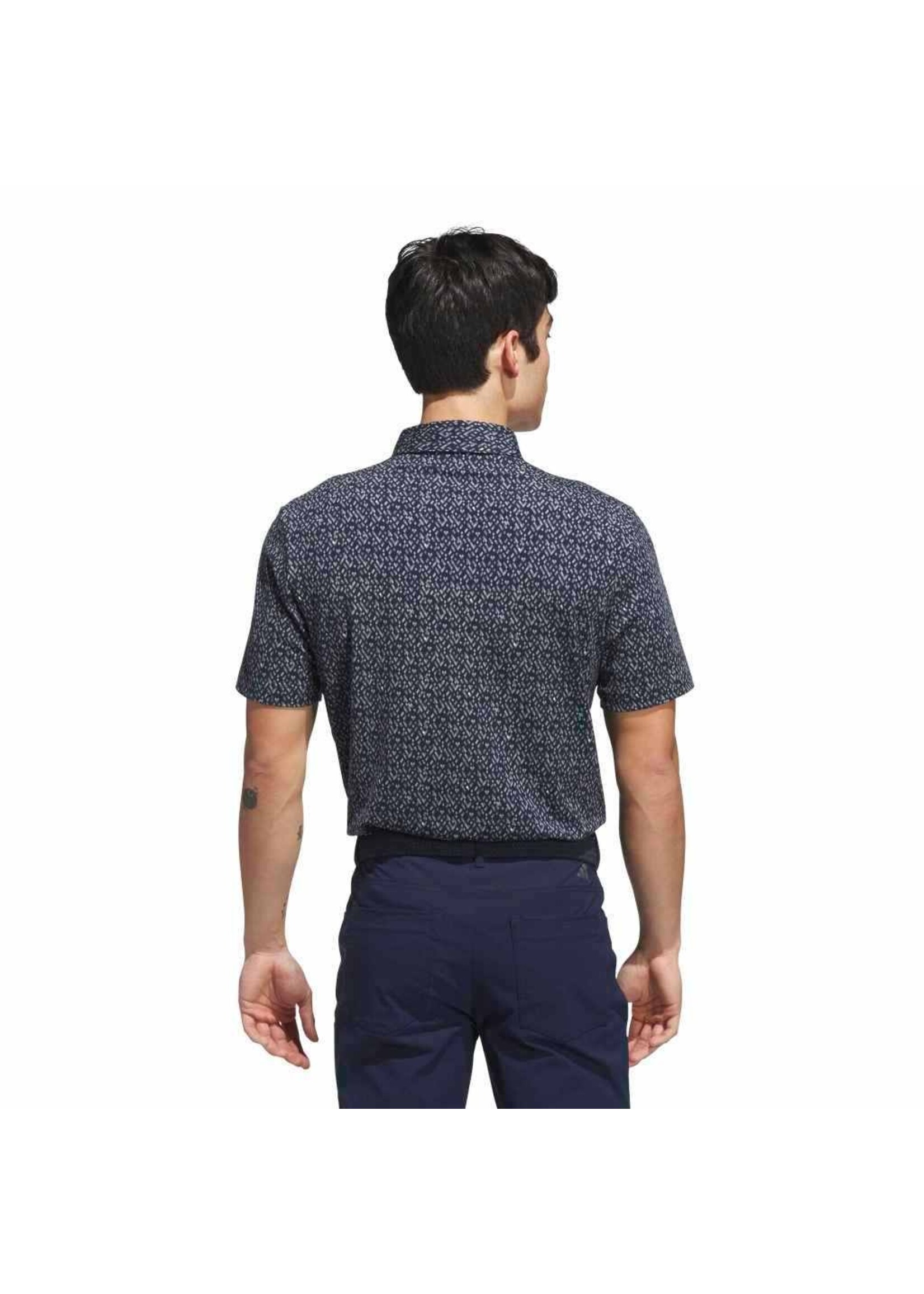 Adidas Adidas - Ultimate365 Micro Argyle Polo Shirt - Blauw/Grijs (Collegiate Navy/Grey Three)