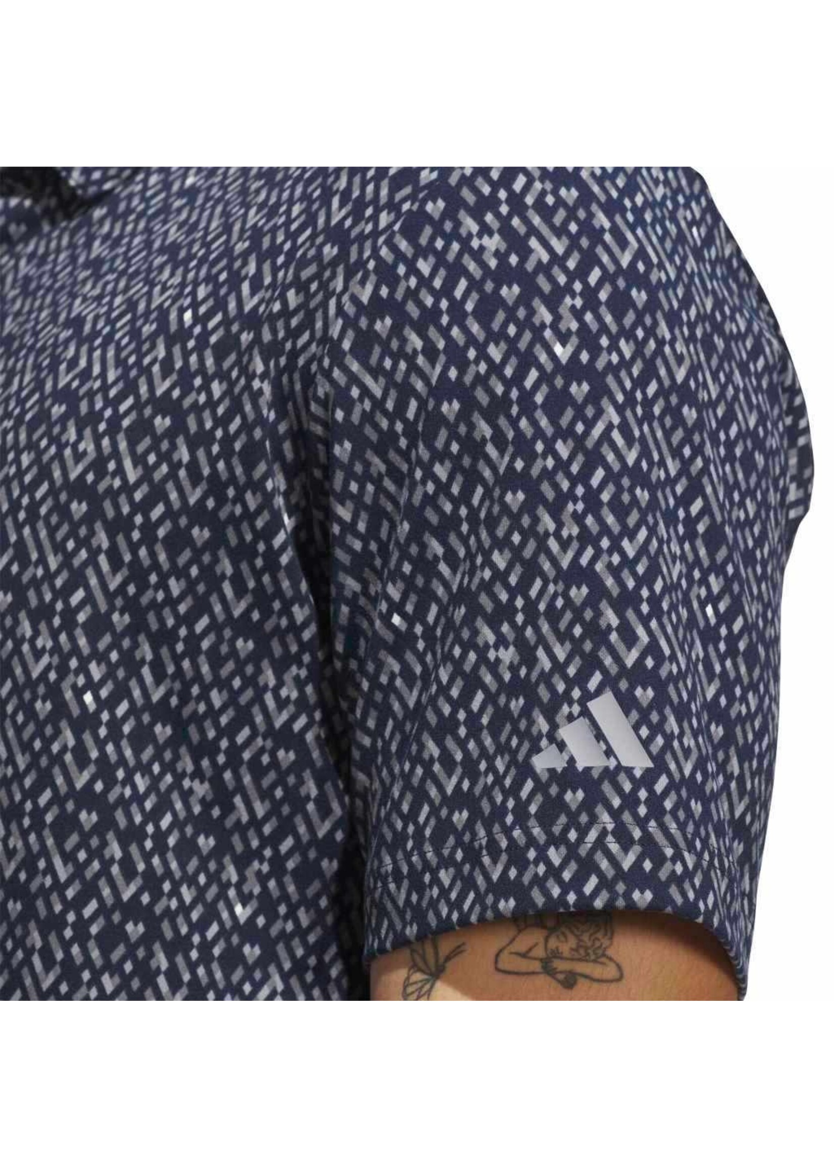 Adidas Adidas - Ultimate365 Micro Argyle Polo Shirt - Blauw/Grijs (Collegiate Navy/Grey Three)
