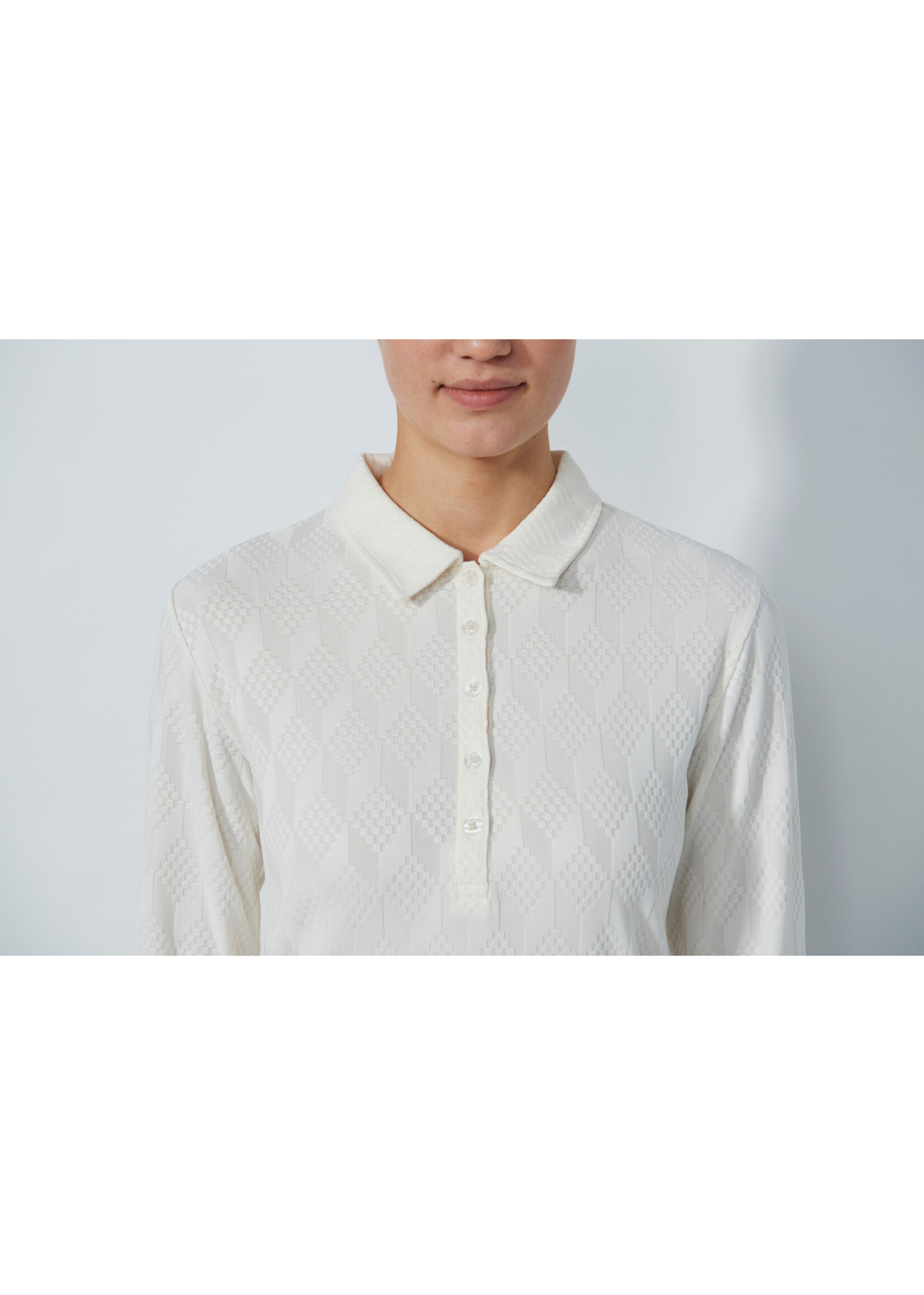 Daily Sports Daily - Graphic Jaquard Long-Sleeved Top - Ivory (210)