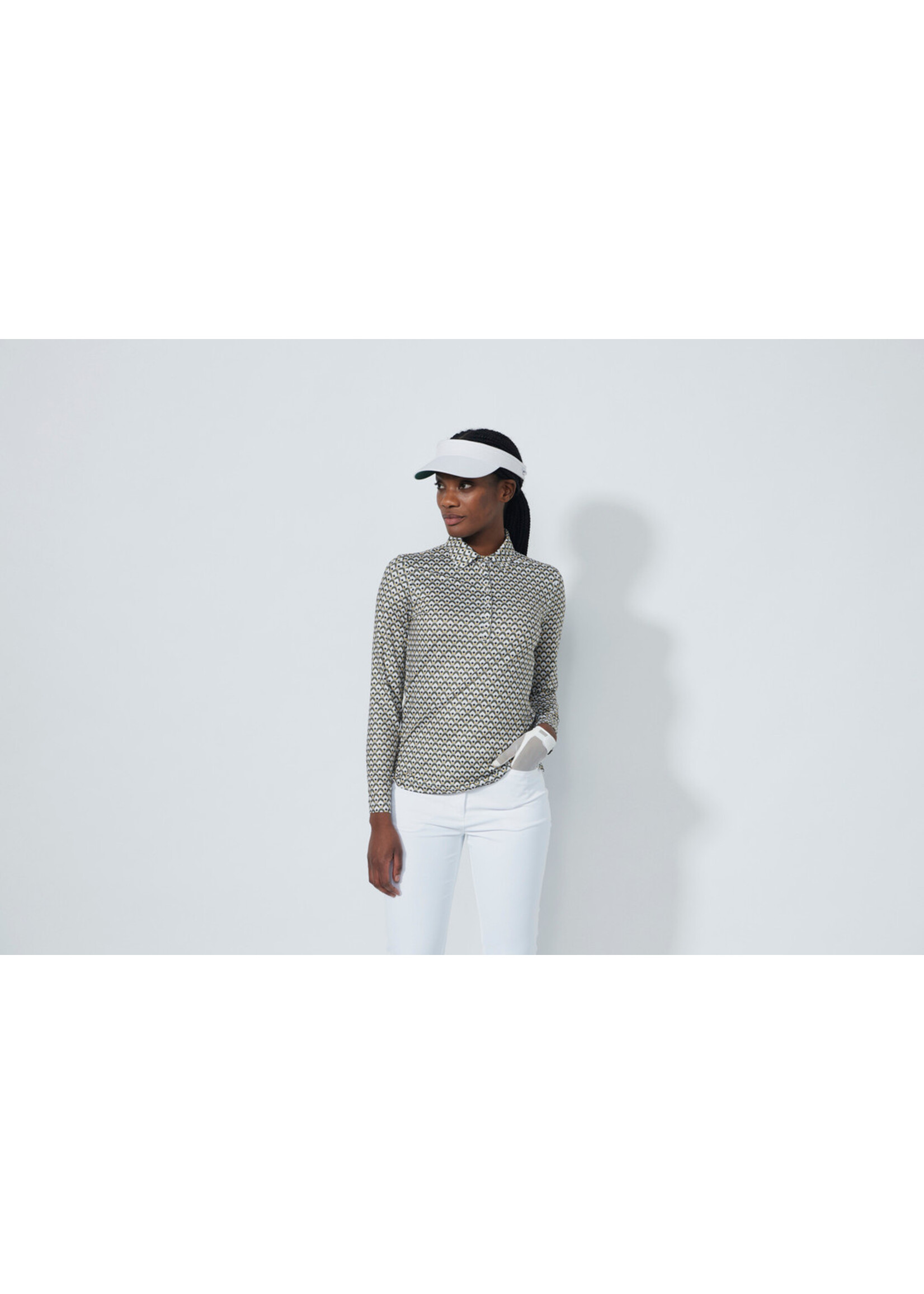 Daily Sports Daily - Air Long Sleeve Polo Shirt - Diamond Geo (195)