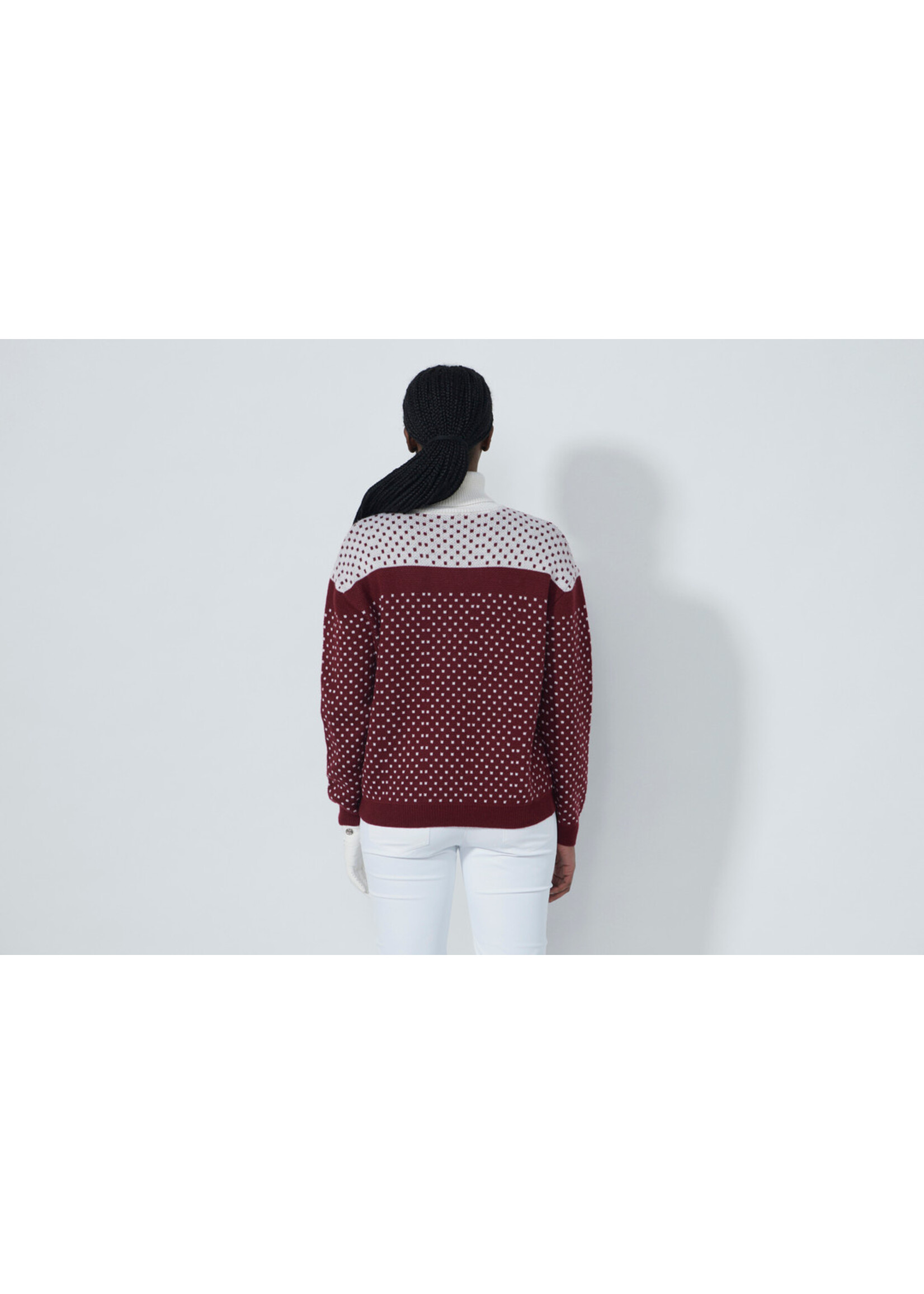 Daily Sports Daily - Dot Roll-Neck Pullover - Winery (892)