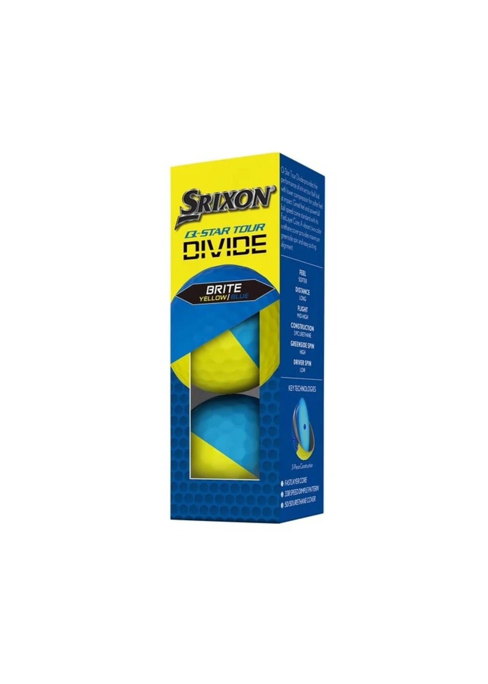 Srixon Srixon Q-Star Tour Divide - Blue/Yellow SLEEVE