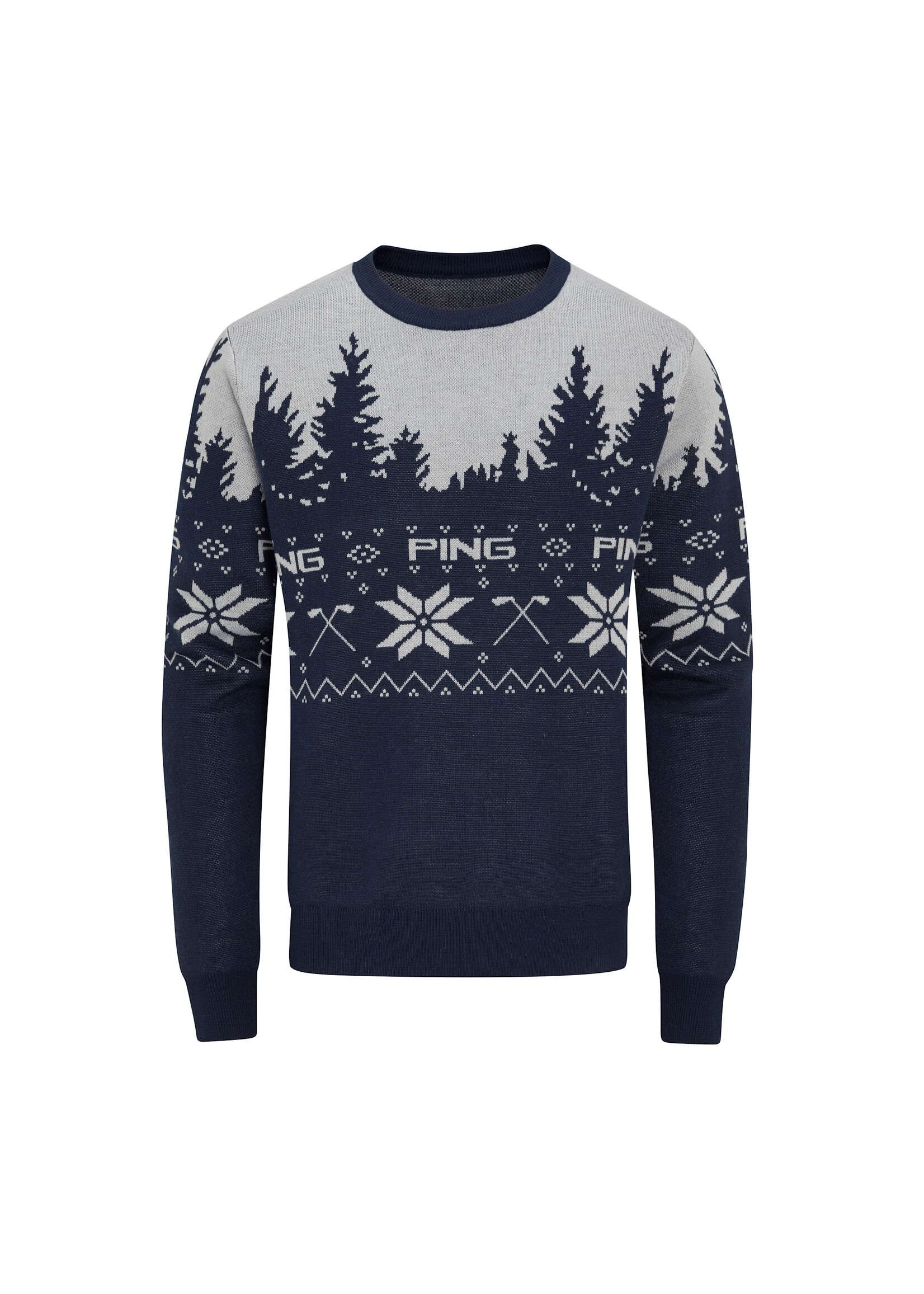 Ping PING Christmas Jumper Oxford Blue/Pearl Grey