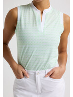 Rohnisch Rohnisch Abby Sleeveless Top - Mongram Green Ash S