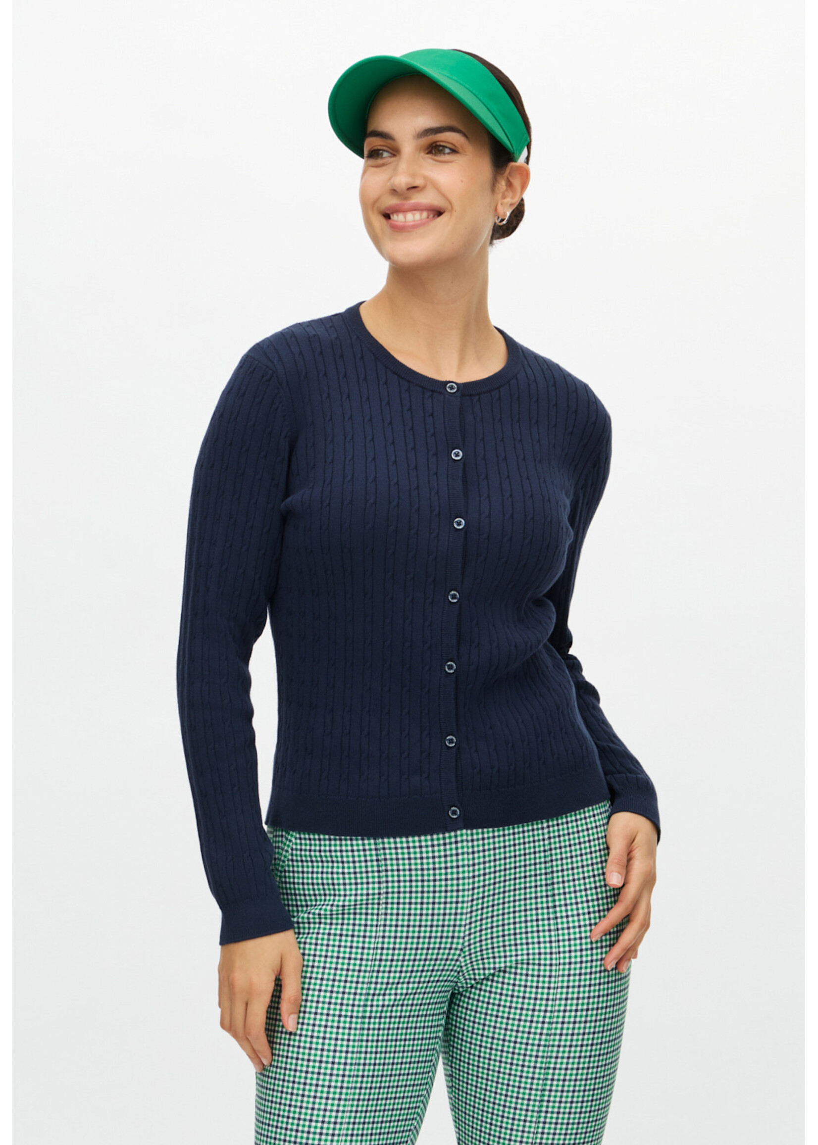Rohnisch Rohnisch - Classic Cable Cardigan - Navy