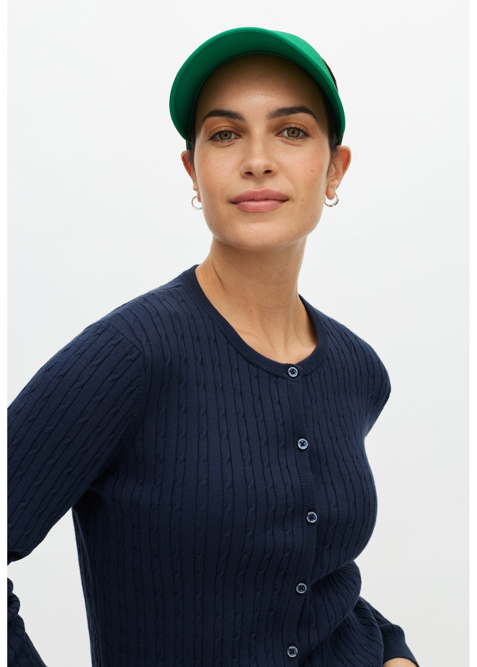Rohnisch Rohnisch - Classic Cable Cardigan - Navy