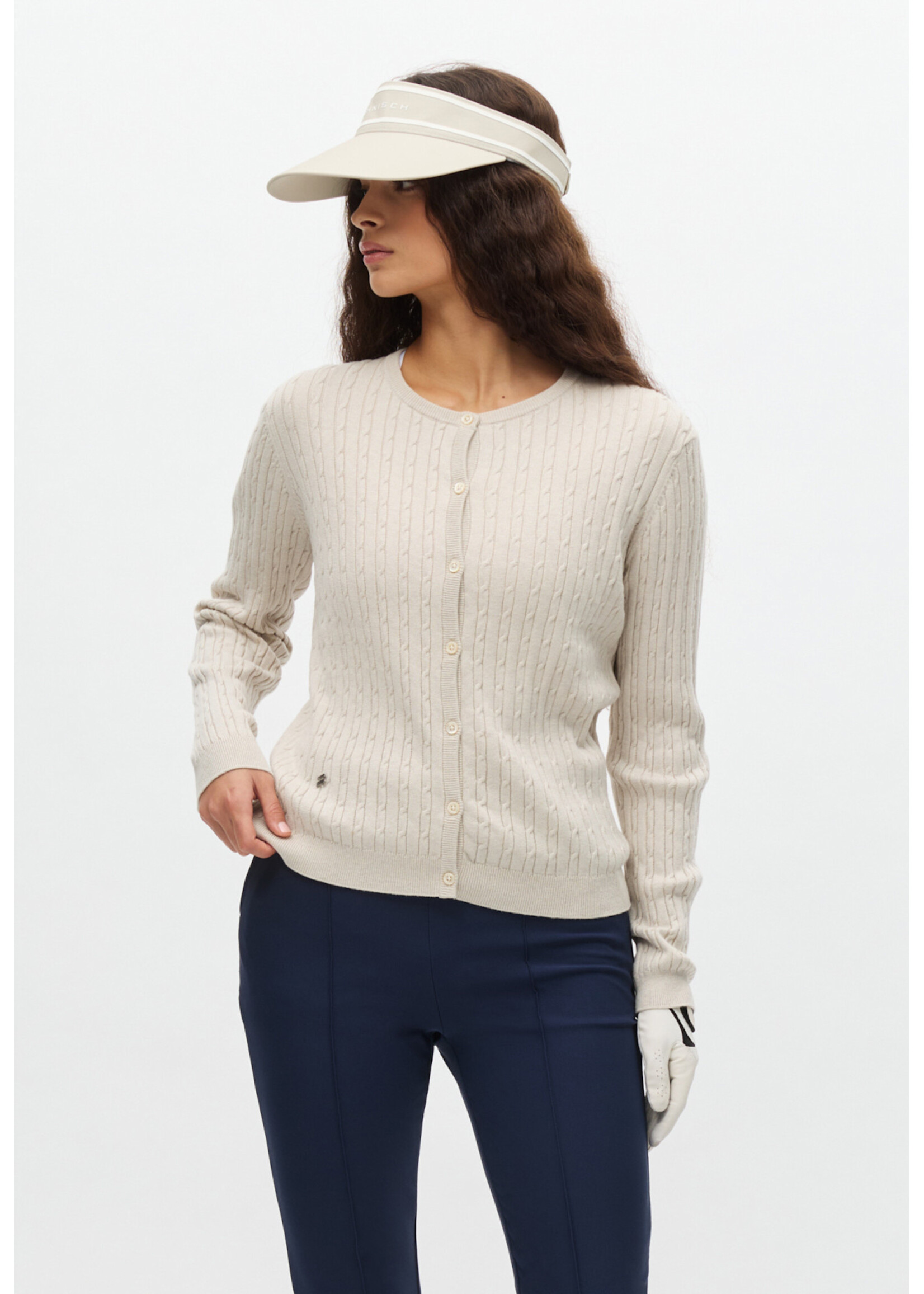 Rohnisch Rohnisch - Classic Cable Cardigan - Oatmeal