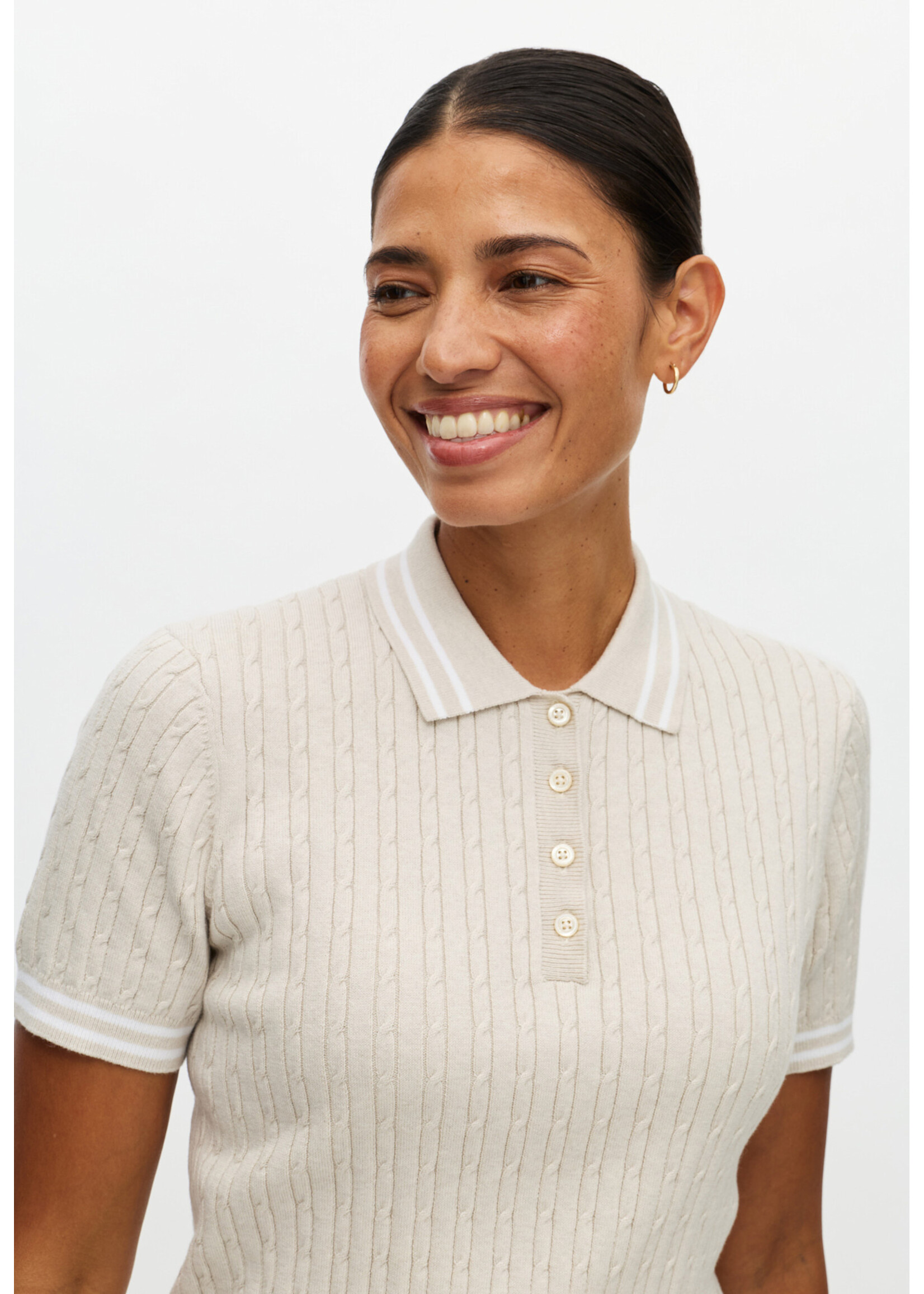 Rohnisch Rohnisch - Classic Cable Polo - Oatmeal