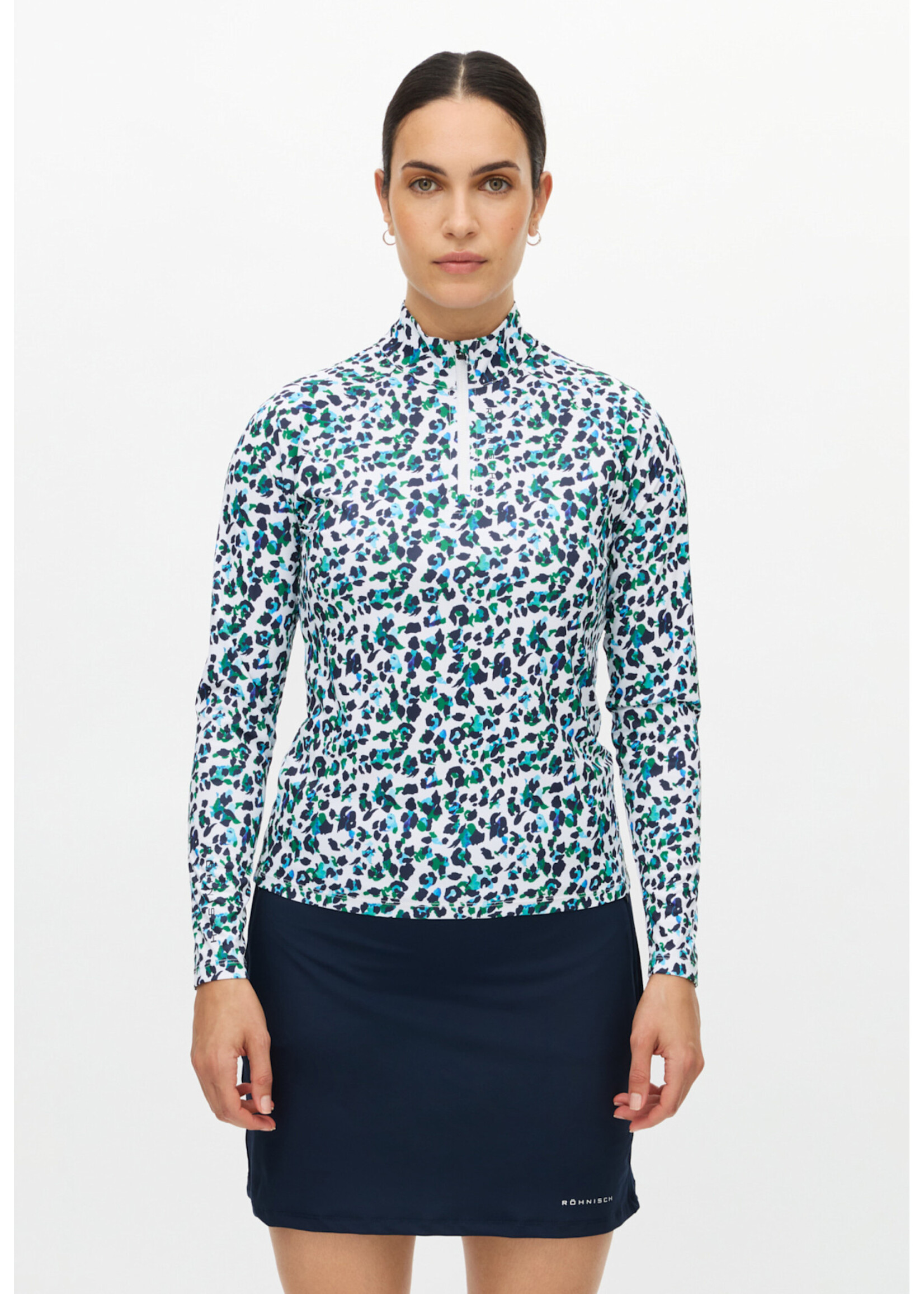 Rohnisch Rohnisch - Addy Long Sleeve - Leoprint Blue/Green