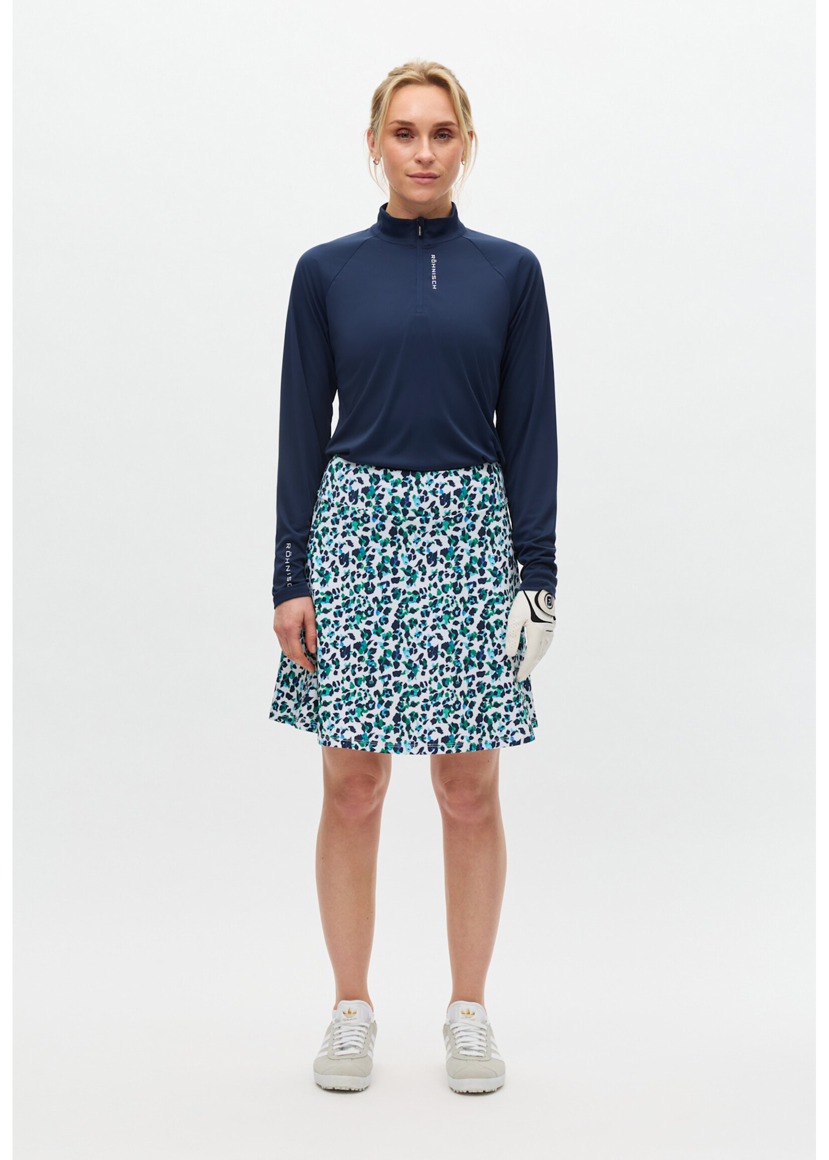 Rohnisch Rohnisch - Luna Long Skort - Leoprint Blue/Green