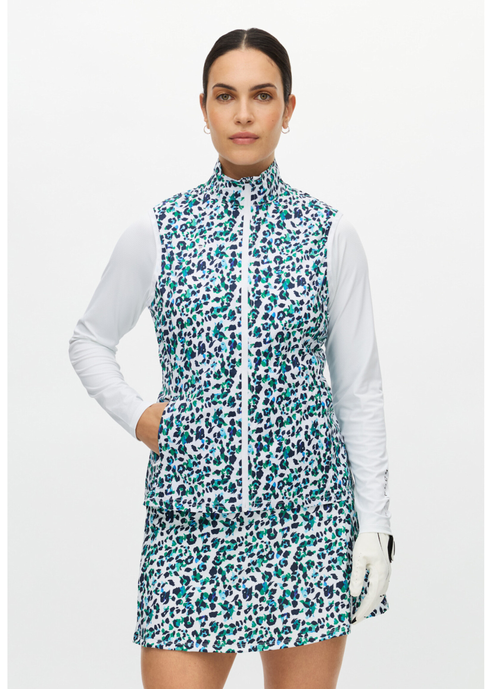 Rohnisch Rohnisch - Packable Ultralight Vest - Leoprint Blue/Green