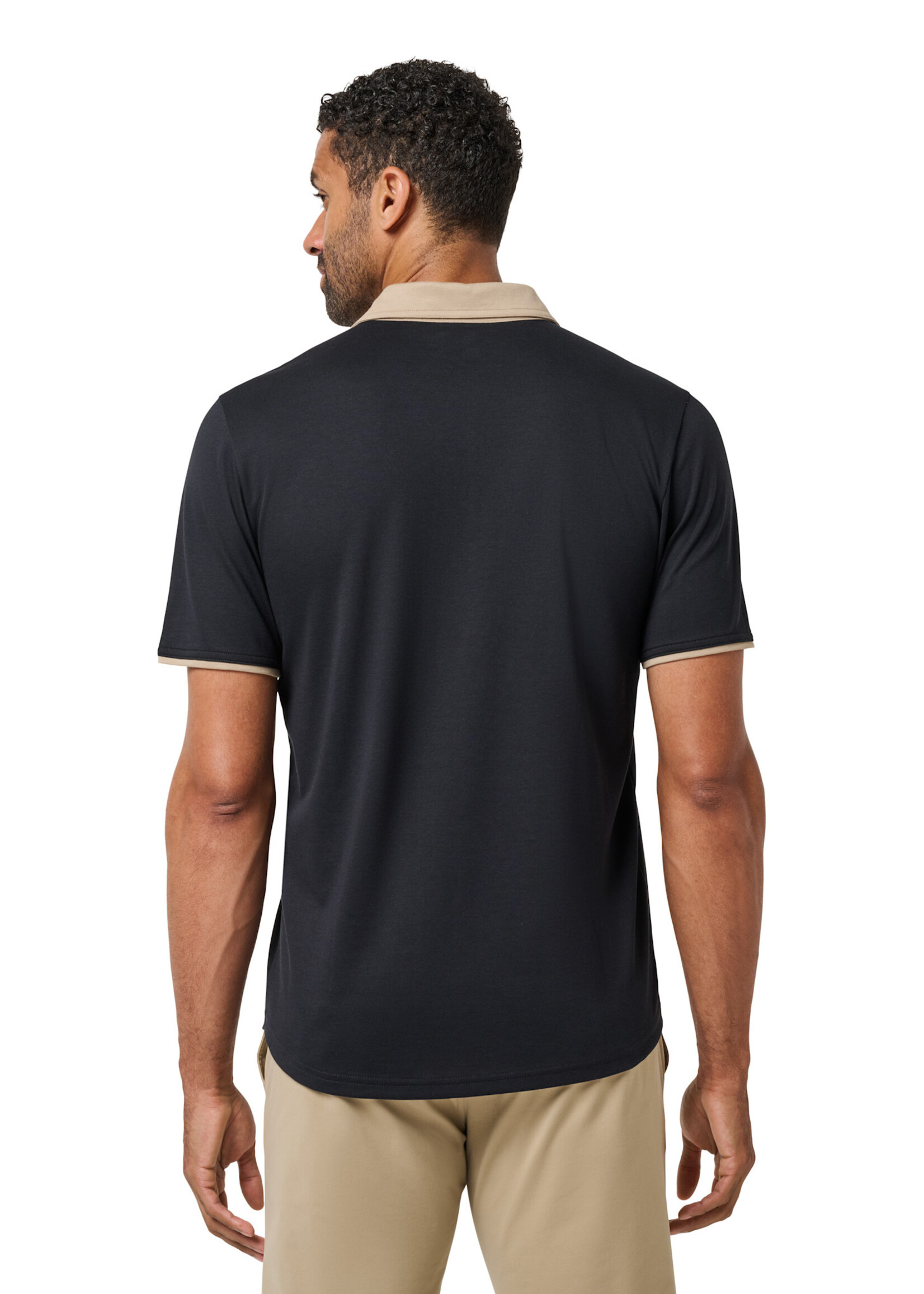 Travis Mathew Travis Mathew - All Day Social Club Polo - Black/Tan