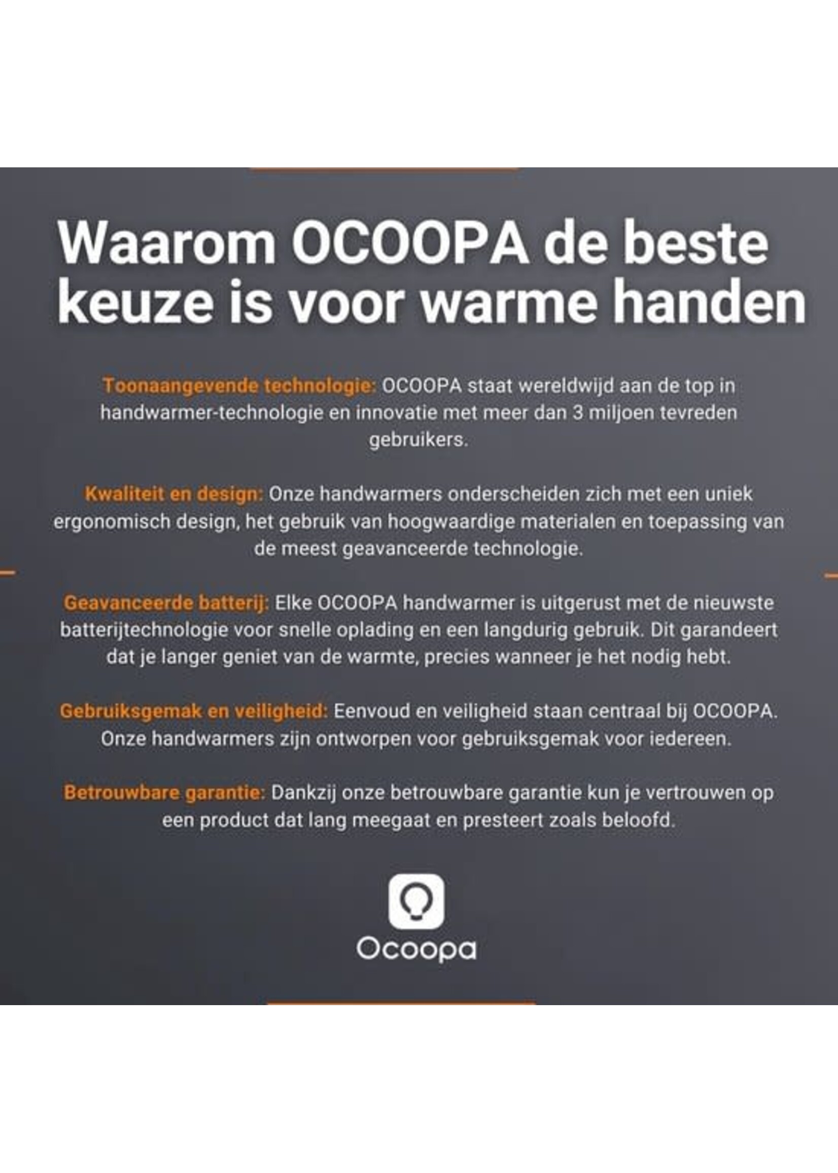 Ocoopa Ocoopa Handwarmer - UT3 Lite - Black