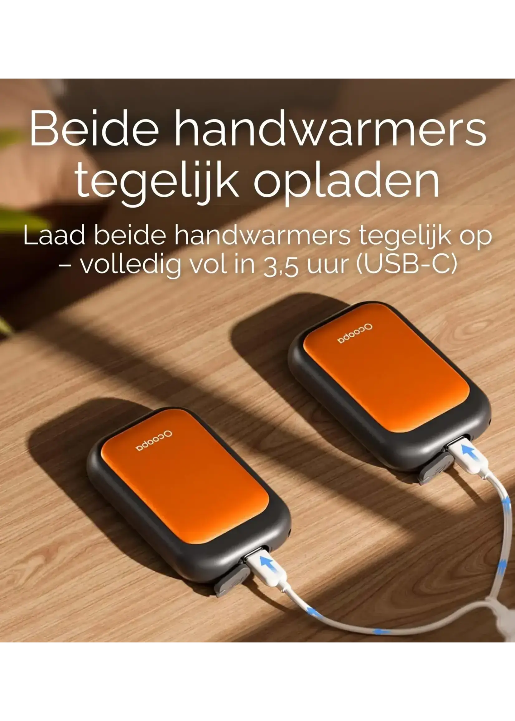 Ocoopa Ocoopa Handwarmer - UT4 Young - Black/Orange