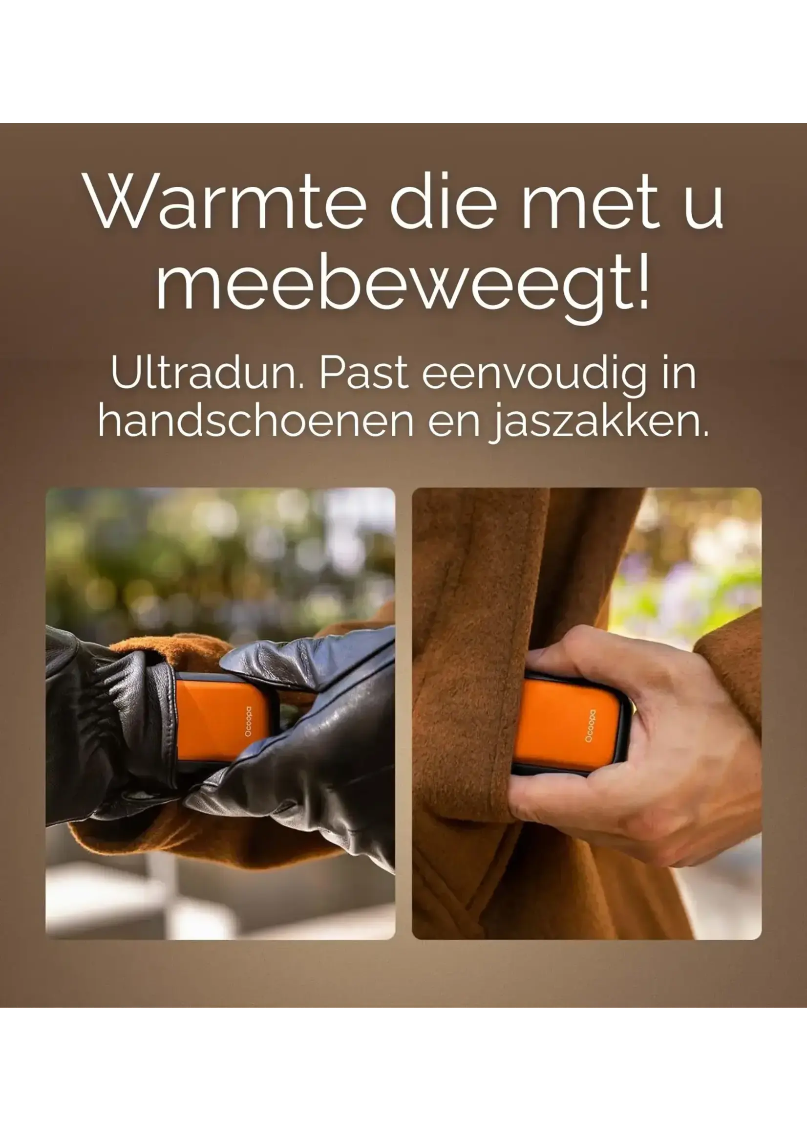 Ocoopa Ocoopa Handwarmer - UT4 Young - Black/Orange