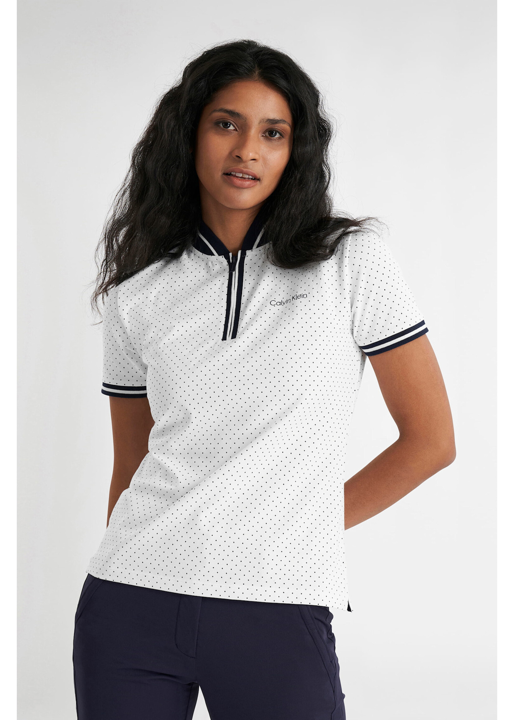 Calvin Klein Calvin Klein Camilla Printed Polo - White -