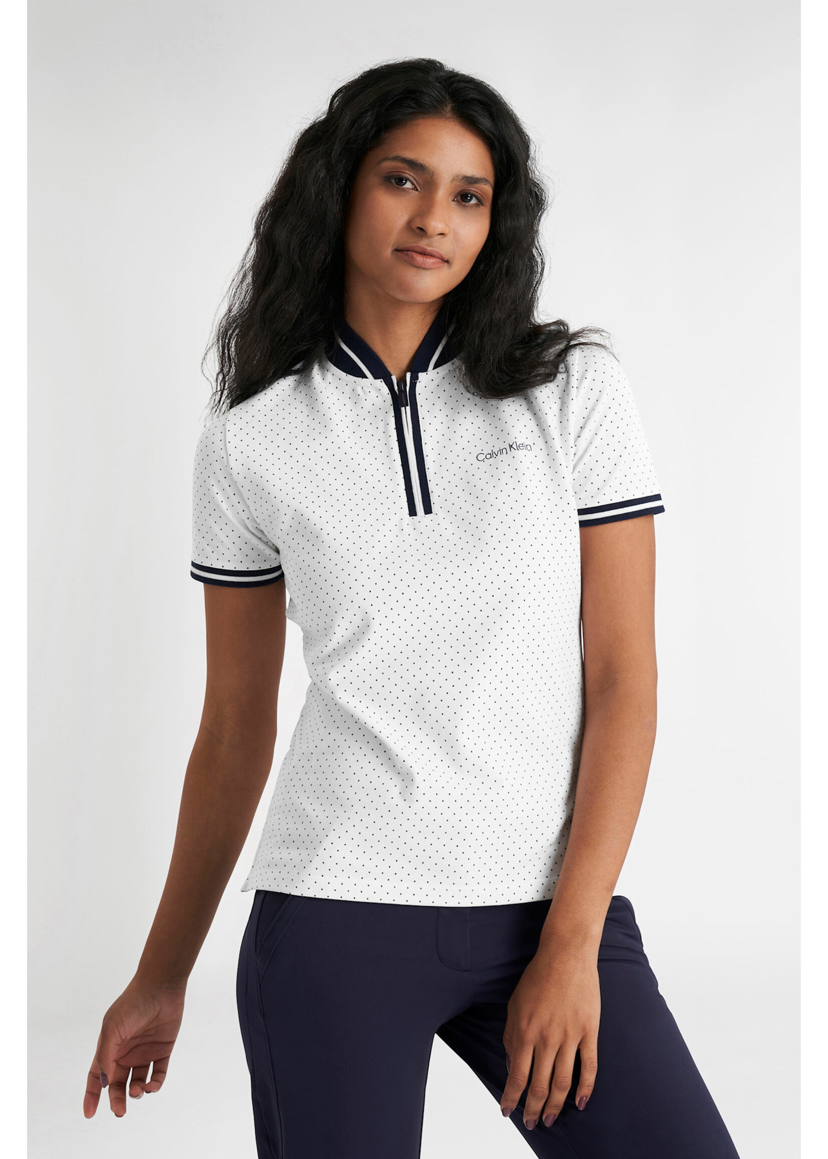 Calvin Klein Calvin Klein Camilla Printed Polo - White -